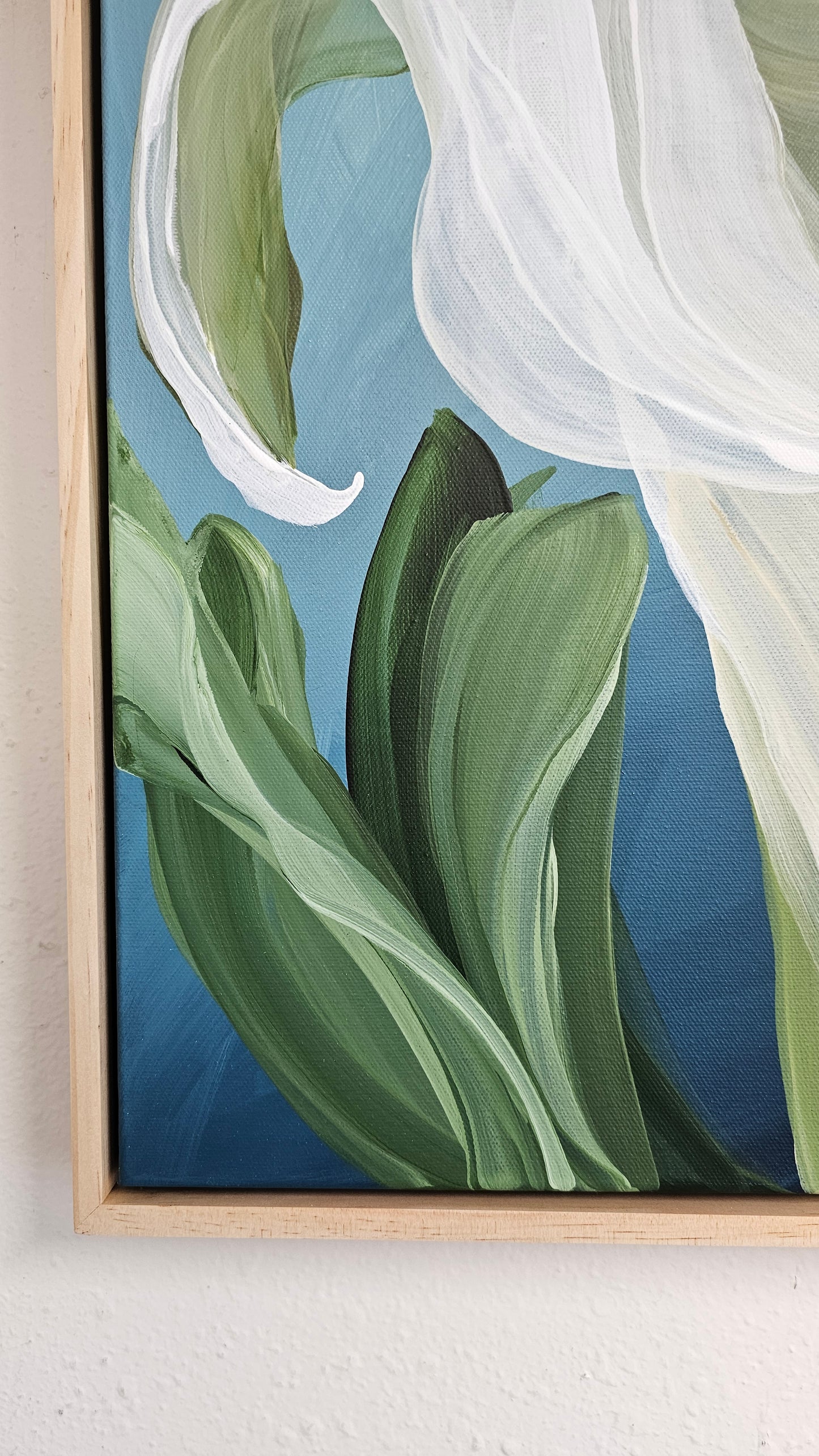 "Elegant" #2 Calla Lily Flower Painting by Zoe White _ Acrylic on canvas