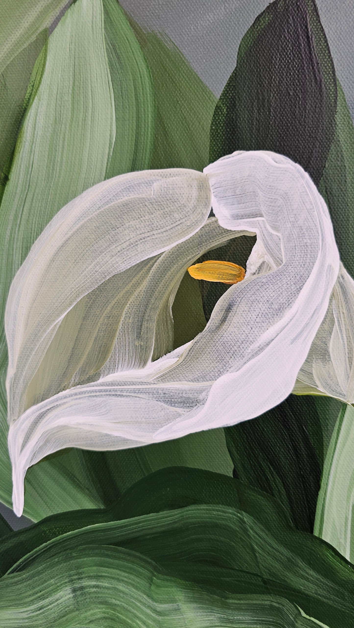 Elegant _ Calla Lily Flower Painting by Zoe White _ Acrylic on canvas