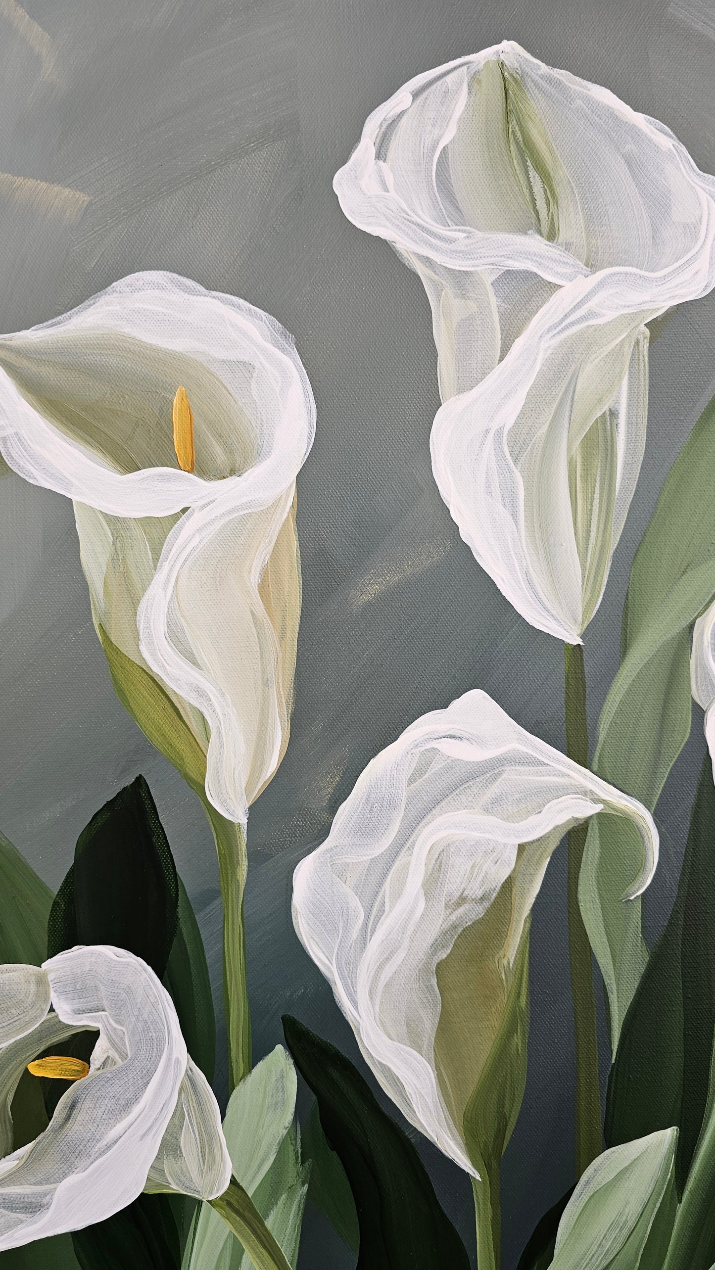 Elegant _ Calla Lily Flower Painting by Zoe White _ Acrylic on canvas