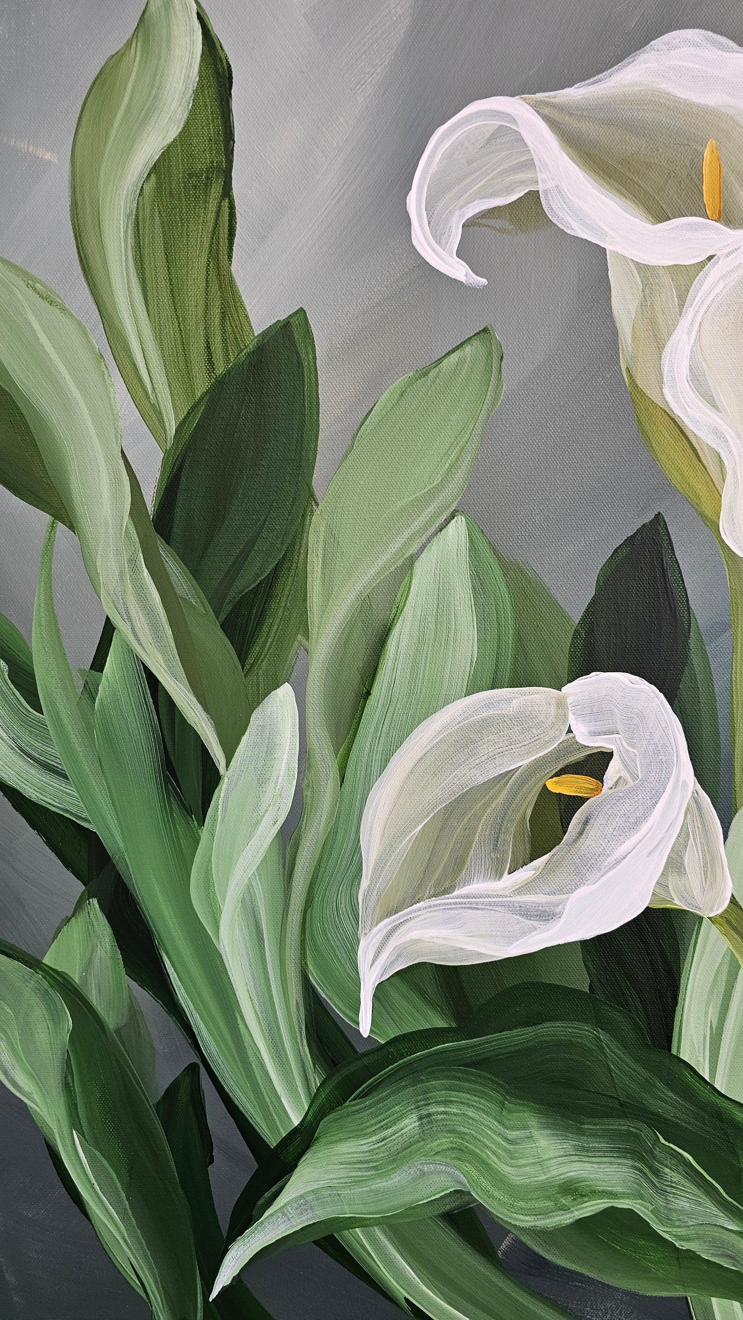 Elegant _ Calla Lily Flower Painting by Zoe White _ Acrylic on canvas