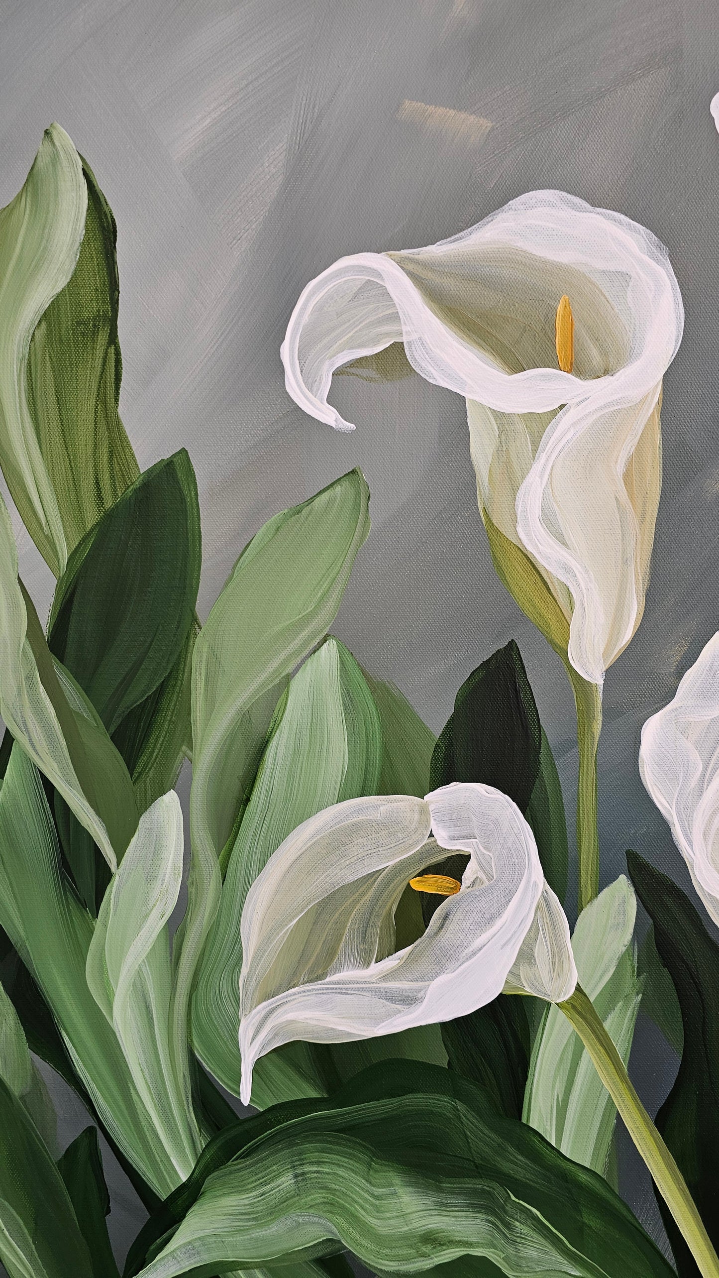 Elegant _ Calla Lily Flower Painting by Zoe White _ Acrylic on canvas