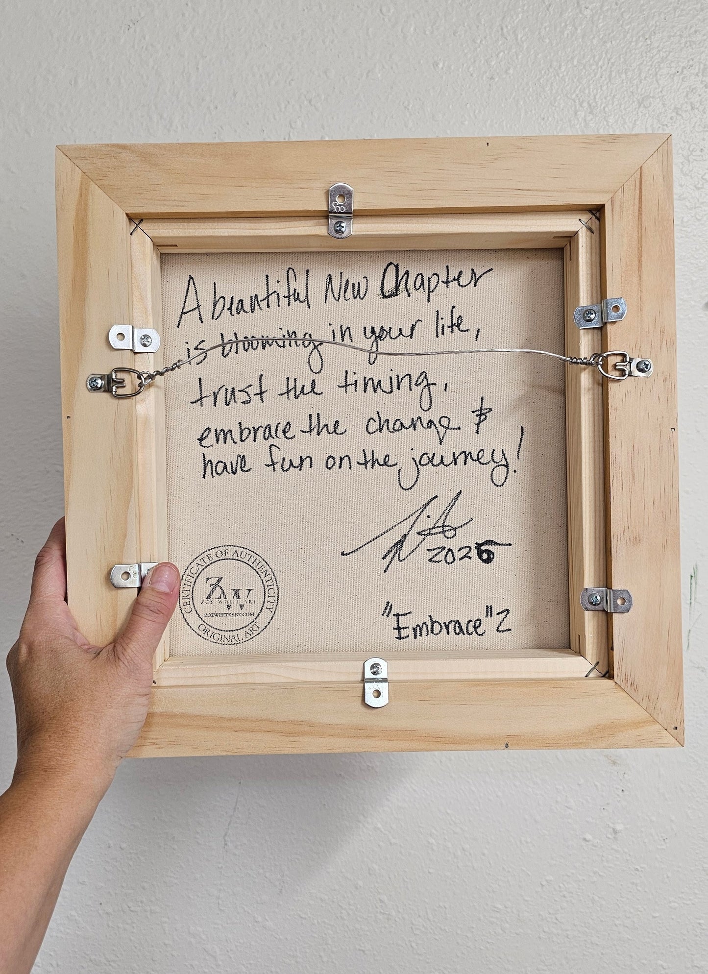 "Embrace" #2 _ Anemone Flower Painting by Zoe White _ Acrylic on canvas