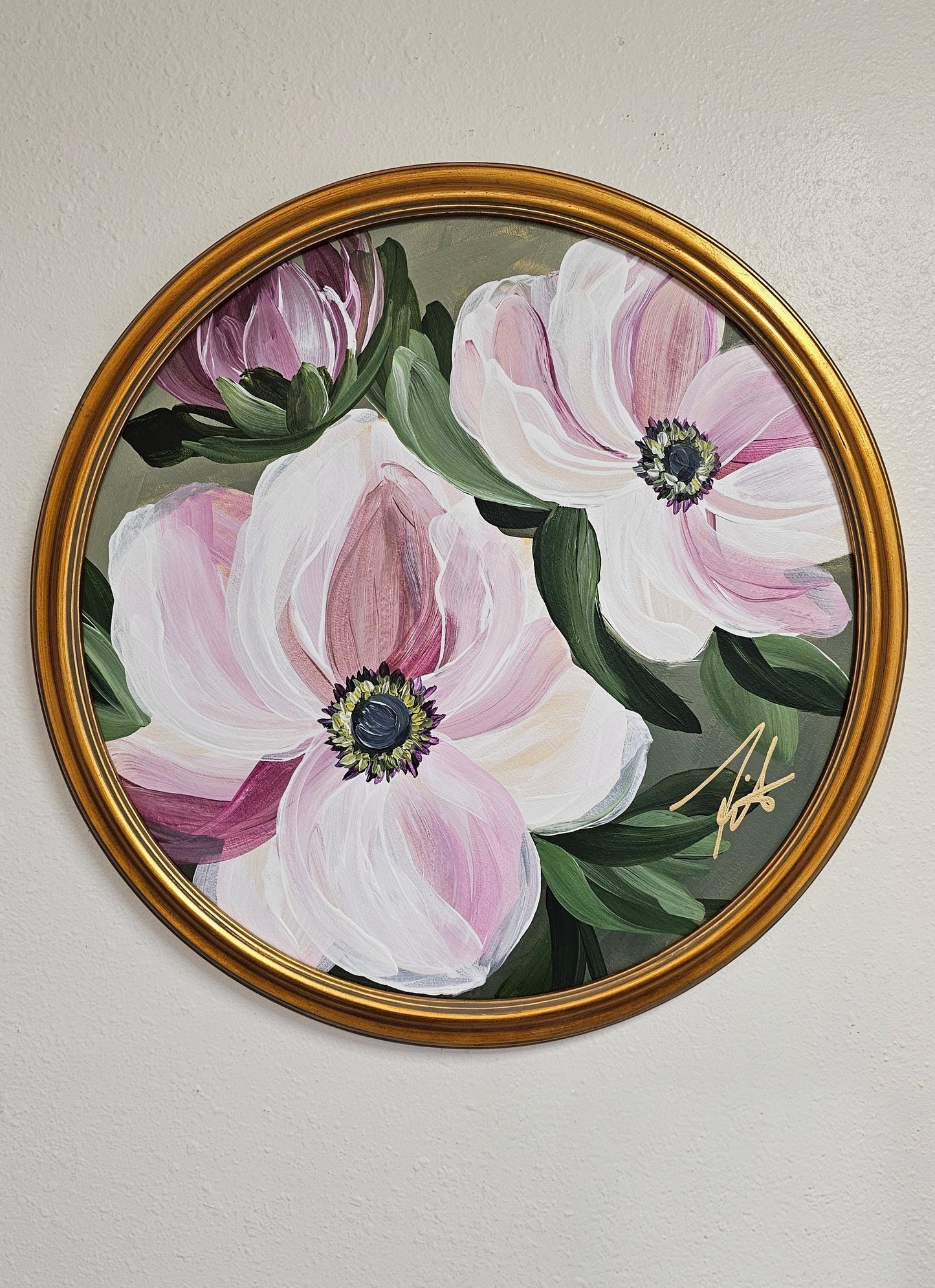 "Embrace" _ Anemone Flower Painting