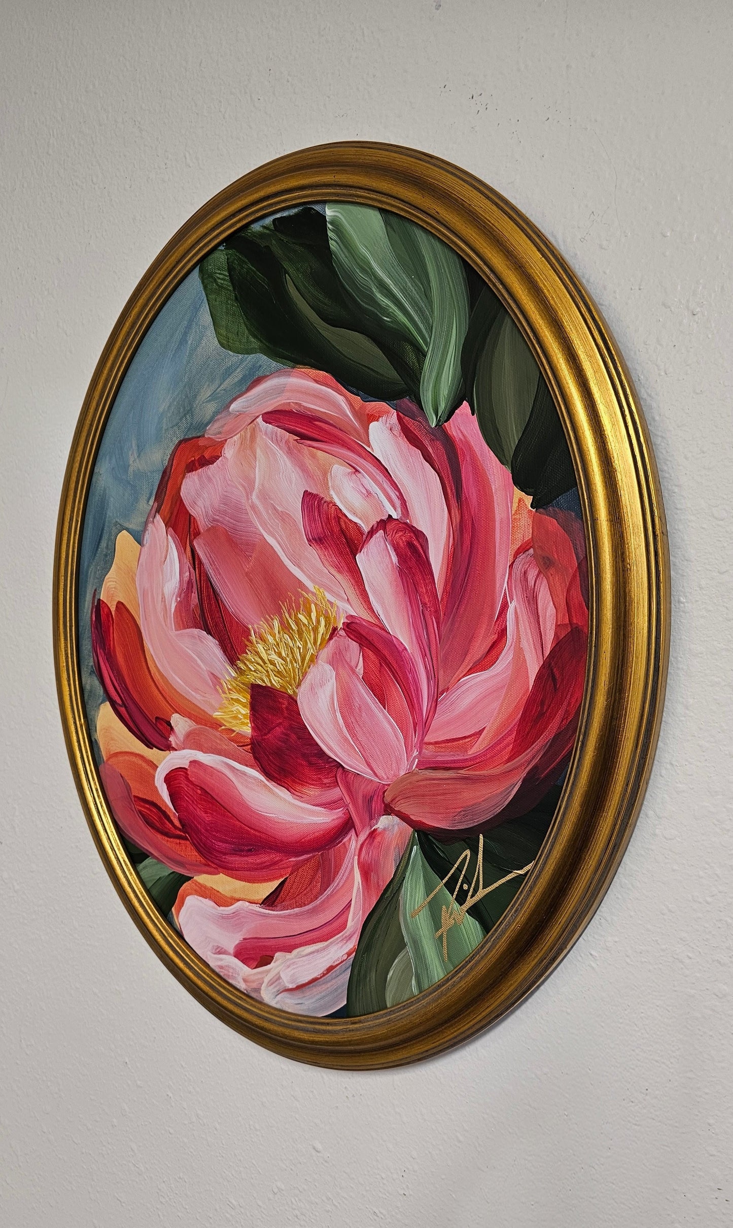 🔴SOLD "Fresh Wonder"3 _ Peony Flower Painting