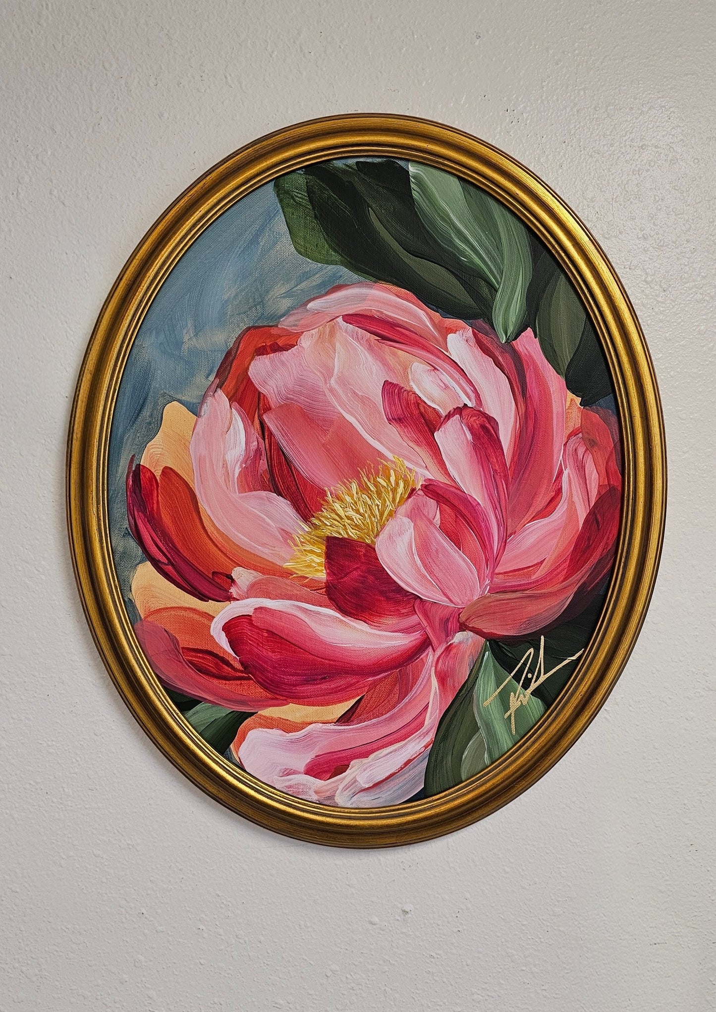 🔴SOLD "Fresh Wonder"3 _ Peony Flower Painting