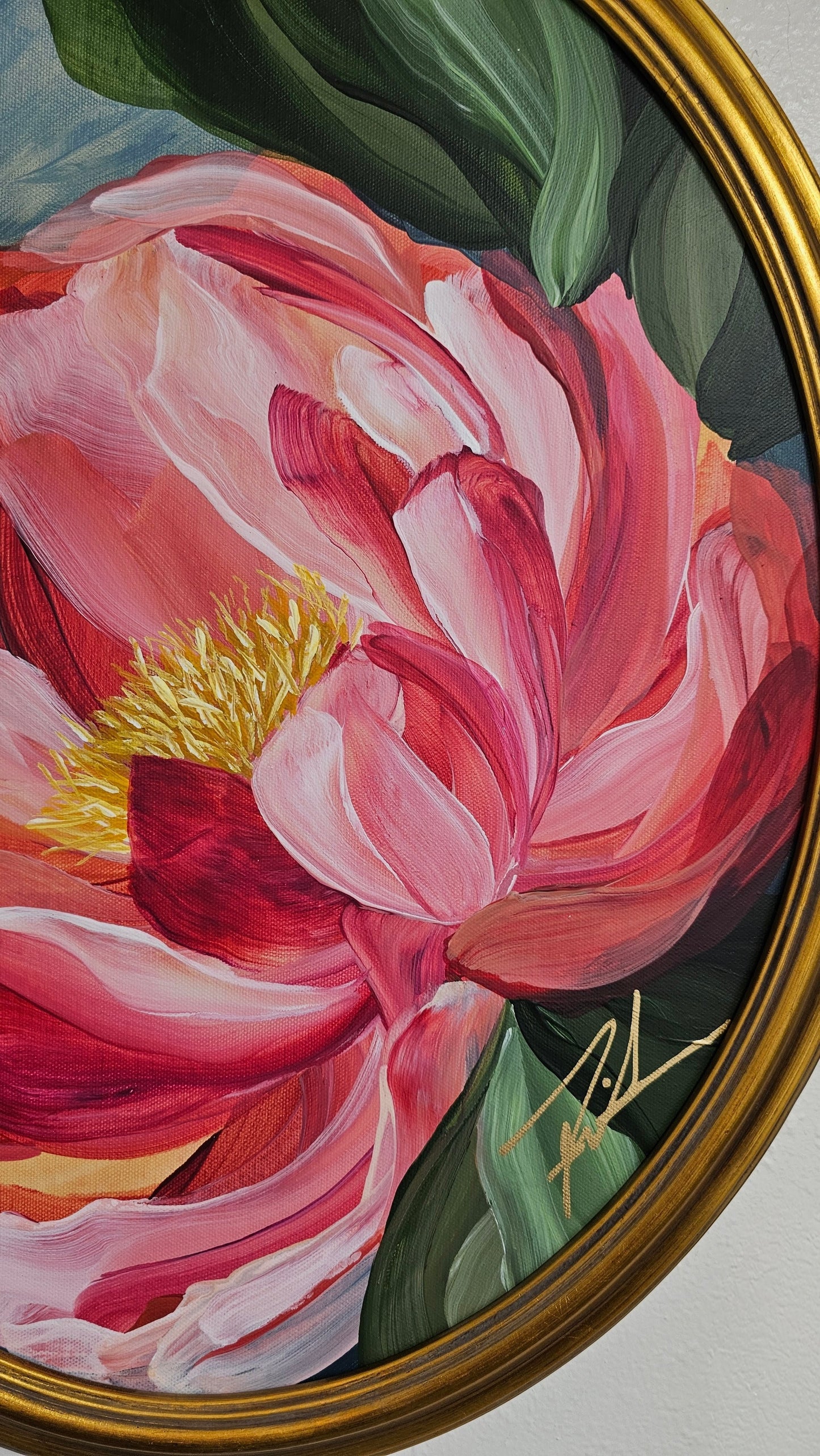 🔴SOLD "Fresh Wonder"3 _ Peony Flower Painting
