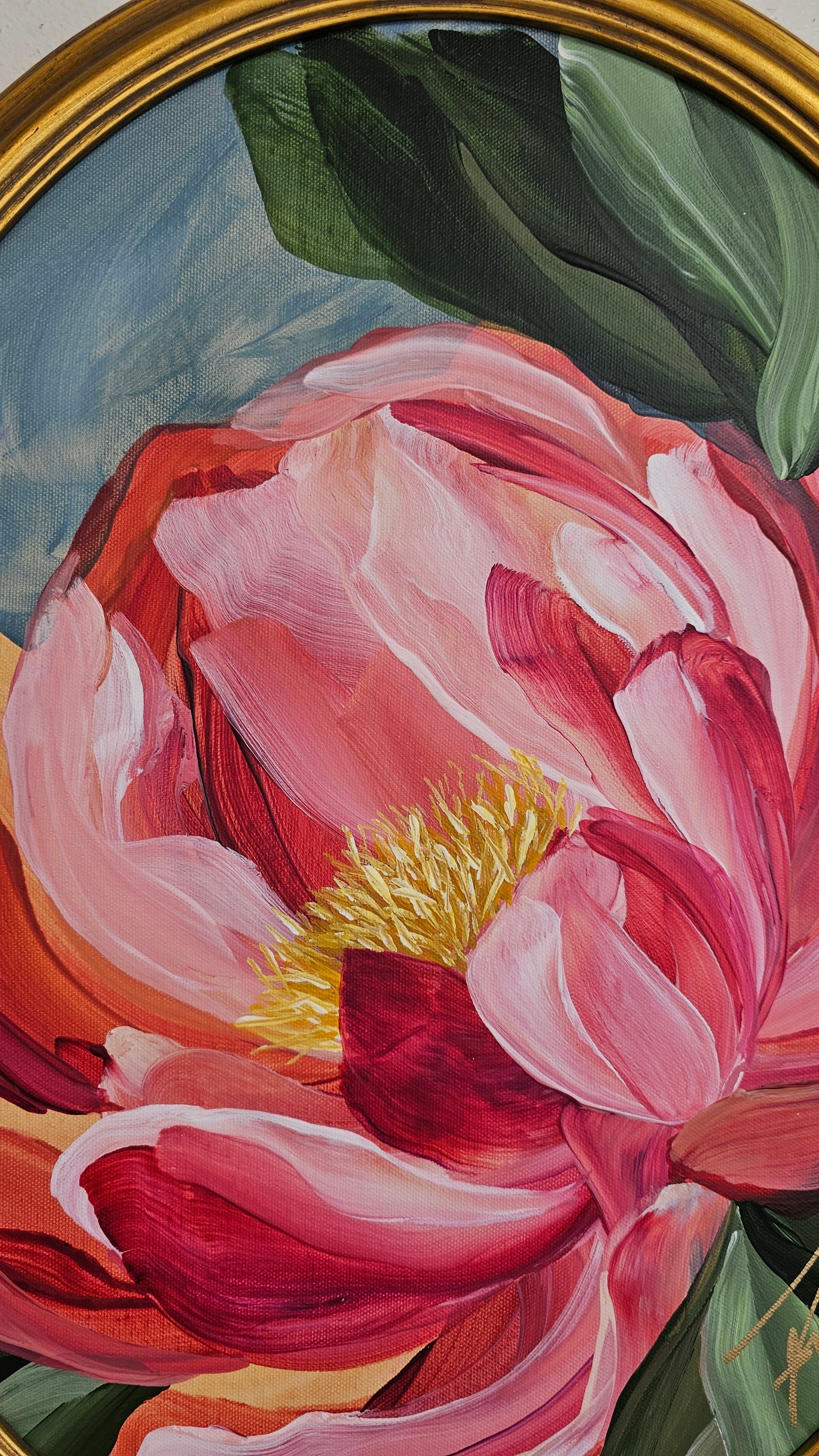 🔴SOLD "Fresh Wonder"3 _ Peony Flower Painting