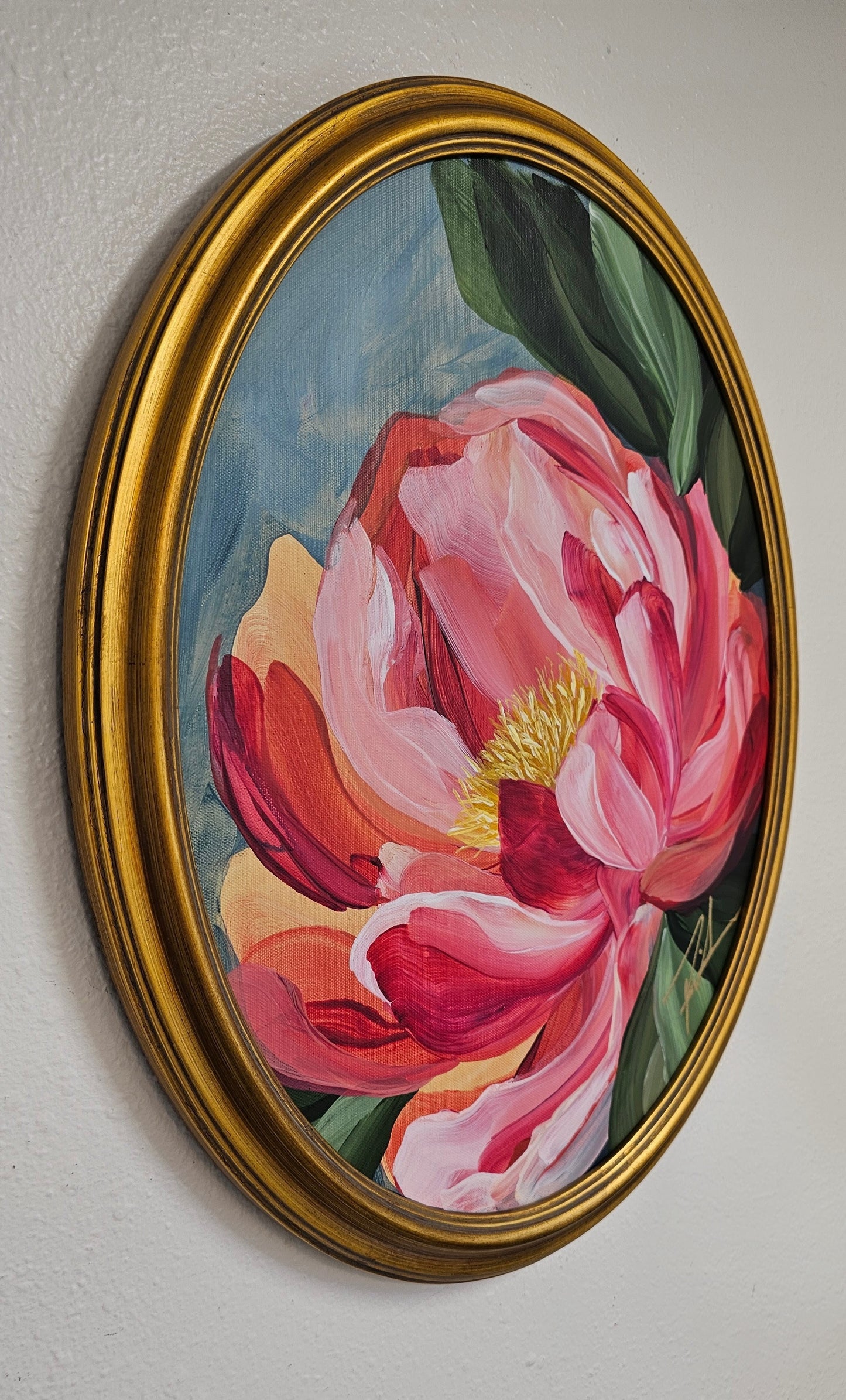 🔴SOLD "Fresh Wonder"3 _ Peony Flower Painting