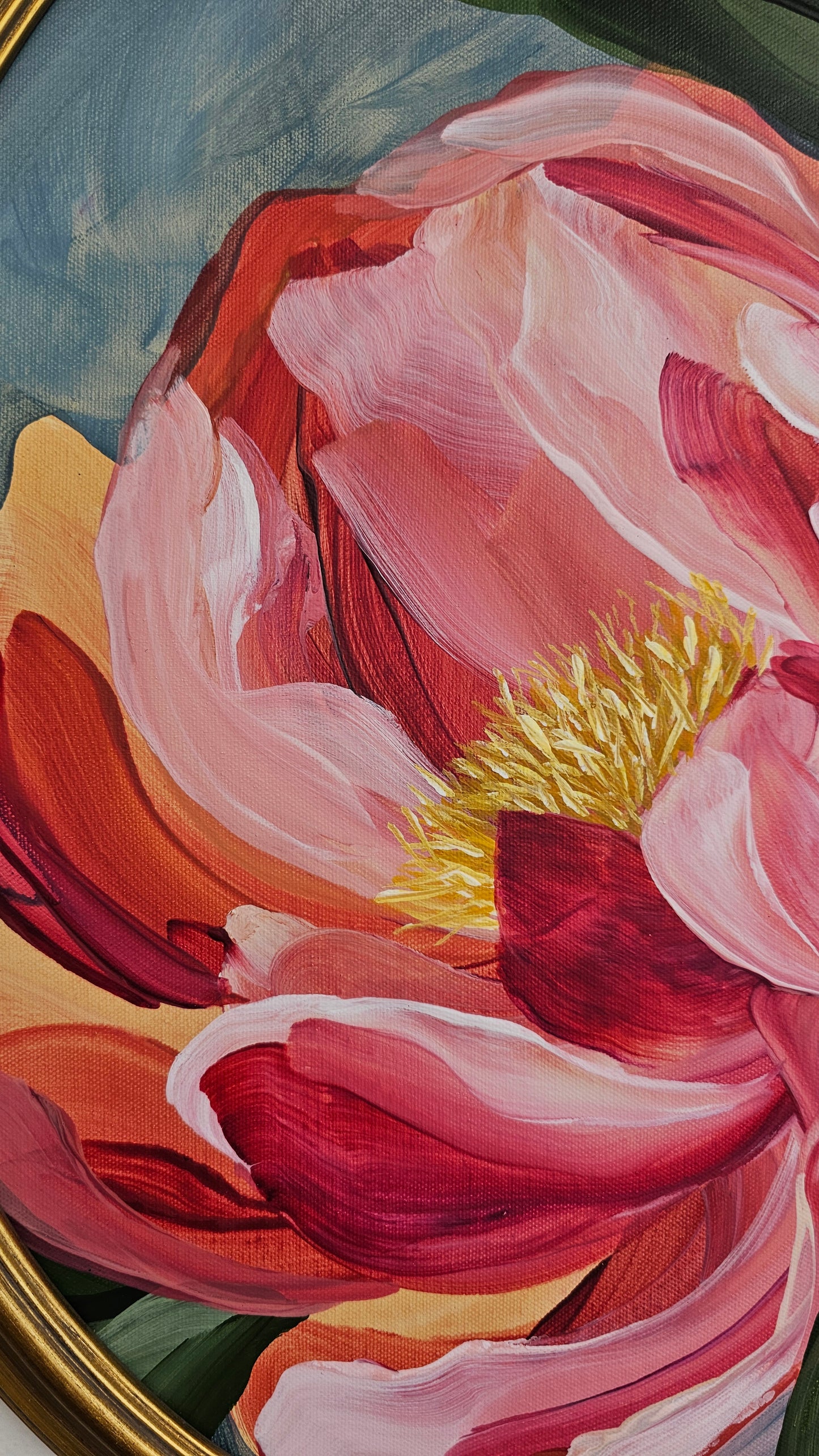 🔴SOLD "Fresh Wonder"3 _ Peony Flower Painting