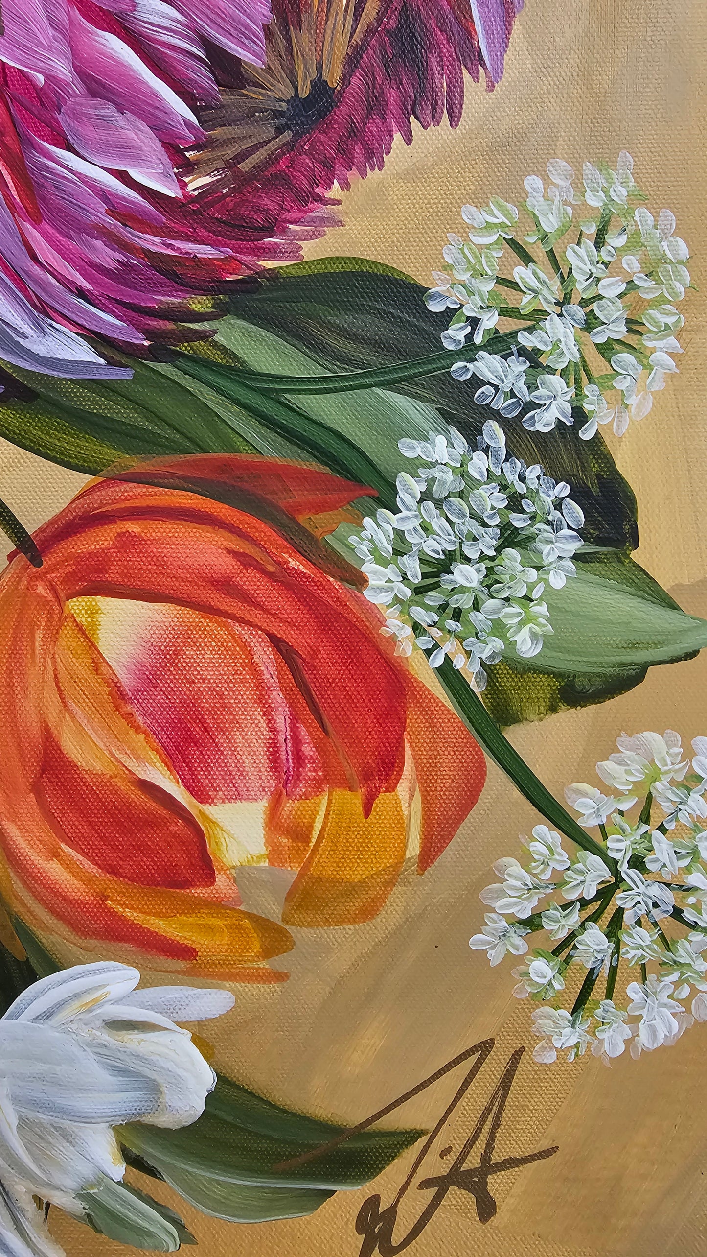 Gather bouquet_ Original Floral Painting – Zoe White Art