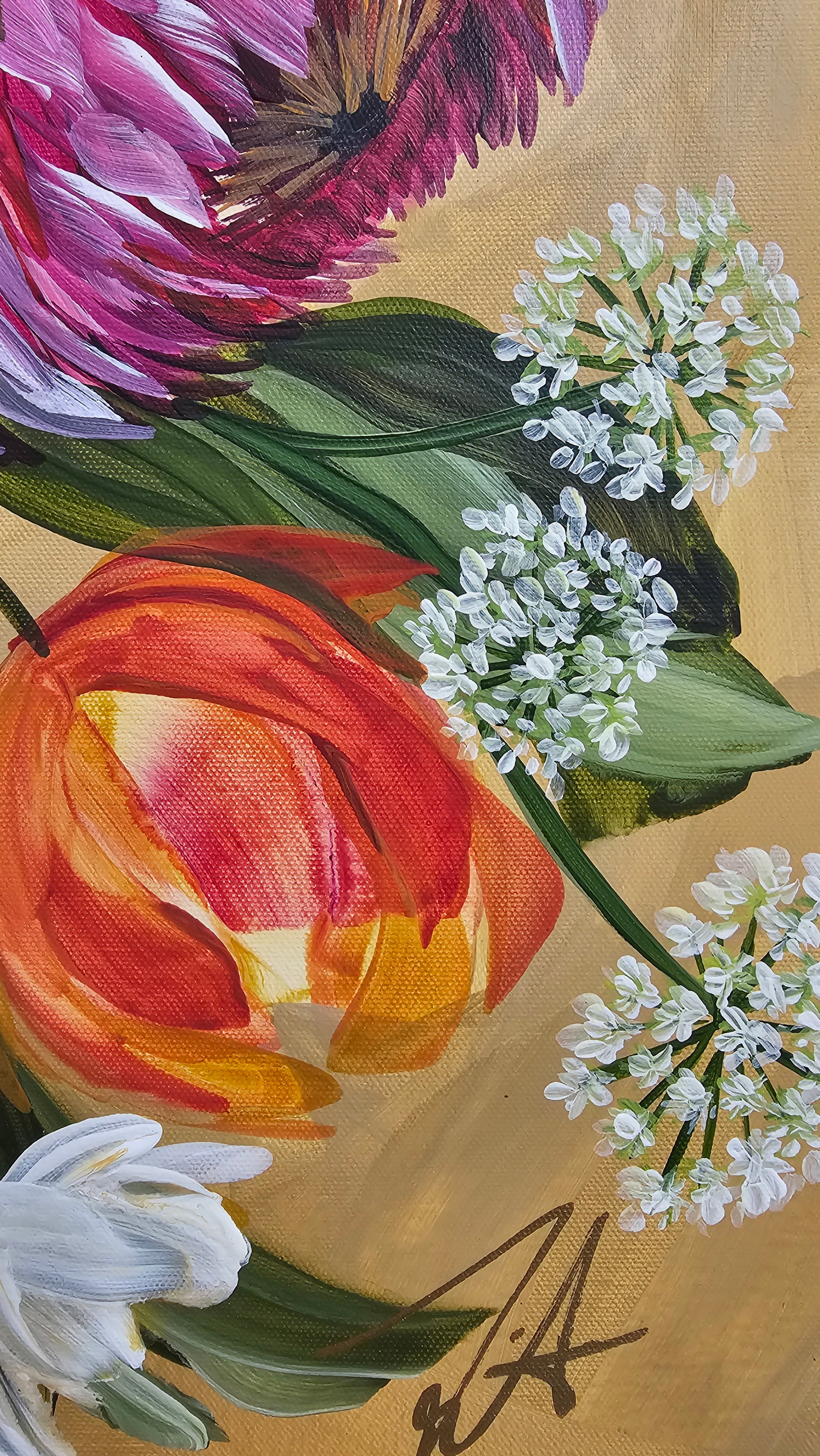 Gather bouquet_ Original Floral Painting – Zoe White Art