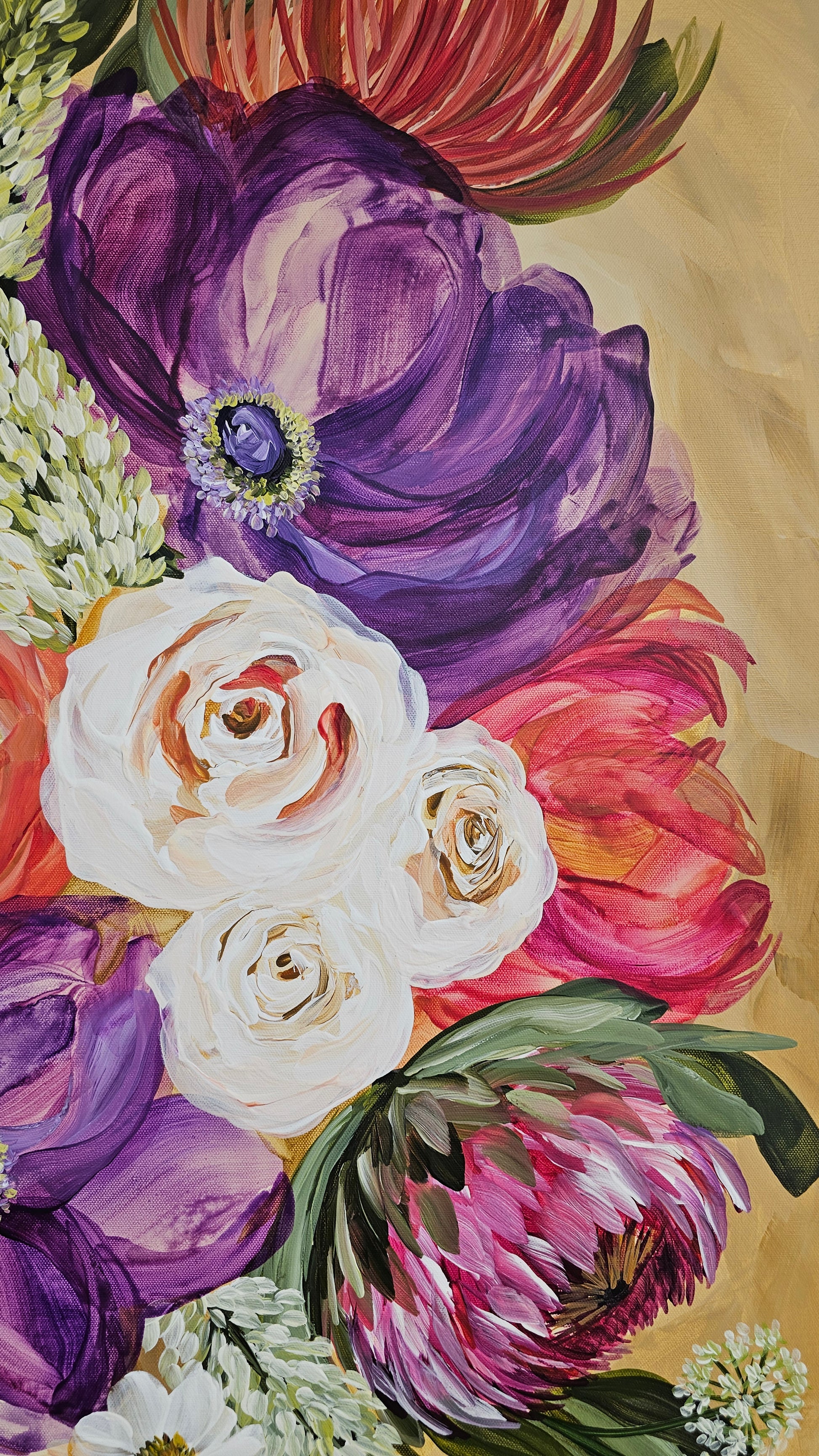 Gather bouquet_ Original Floral Painting – Zoe White Art