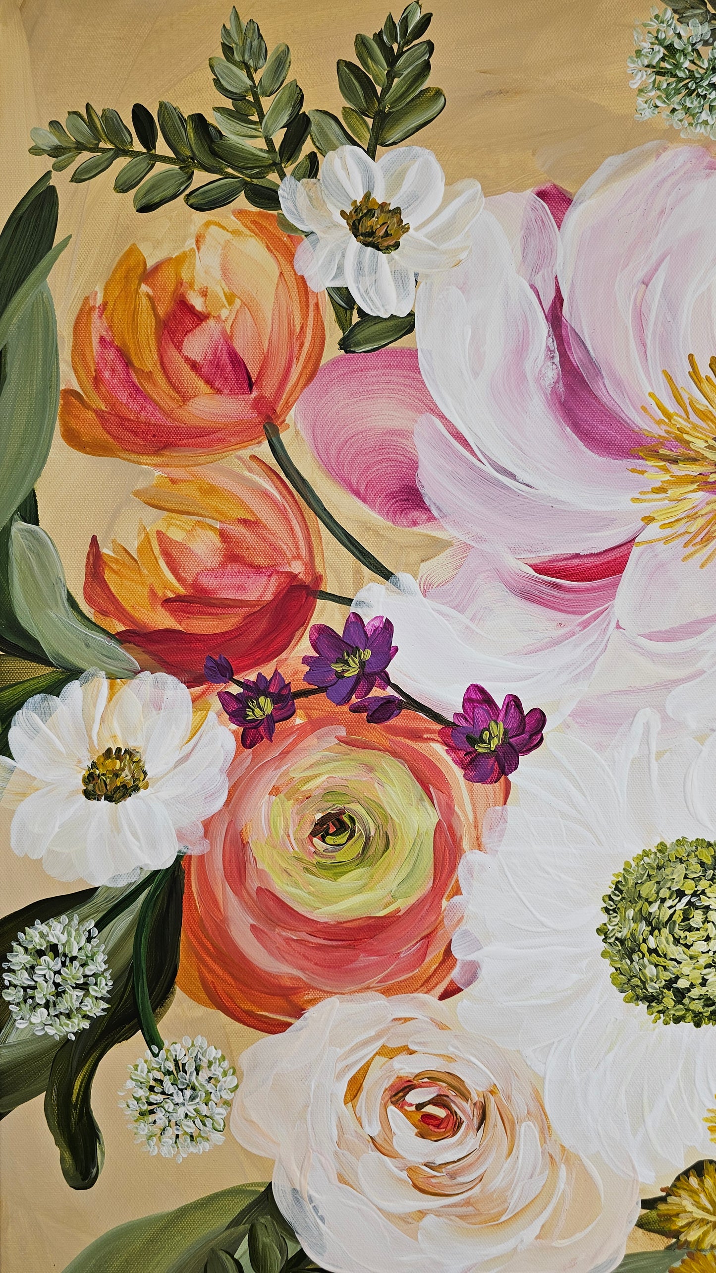 Gather bouquet_ Original Floral Painting – Zoe White Art