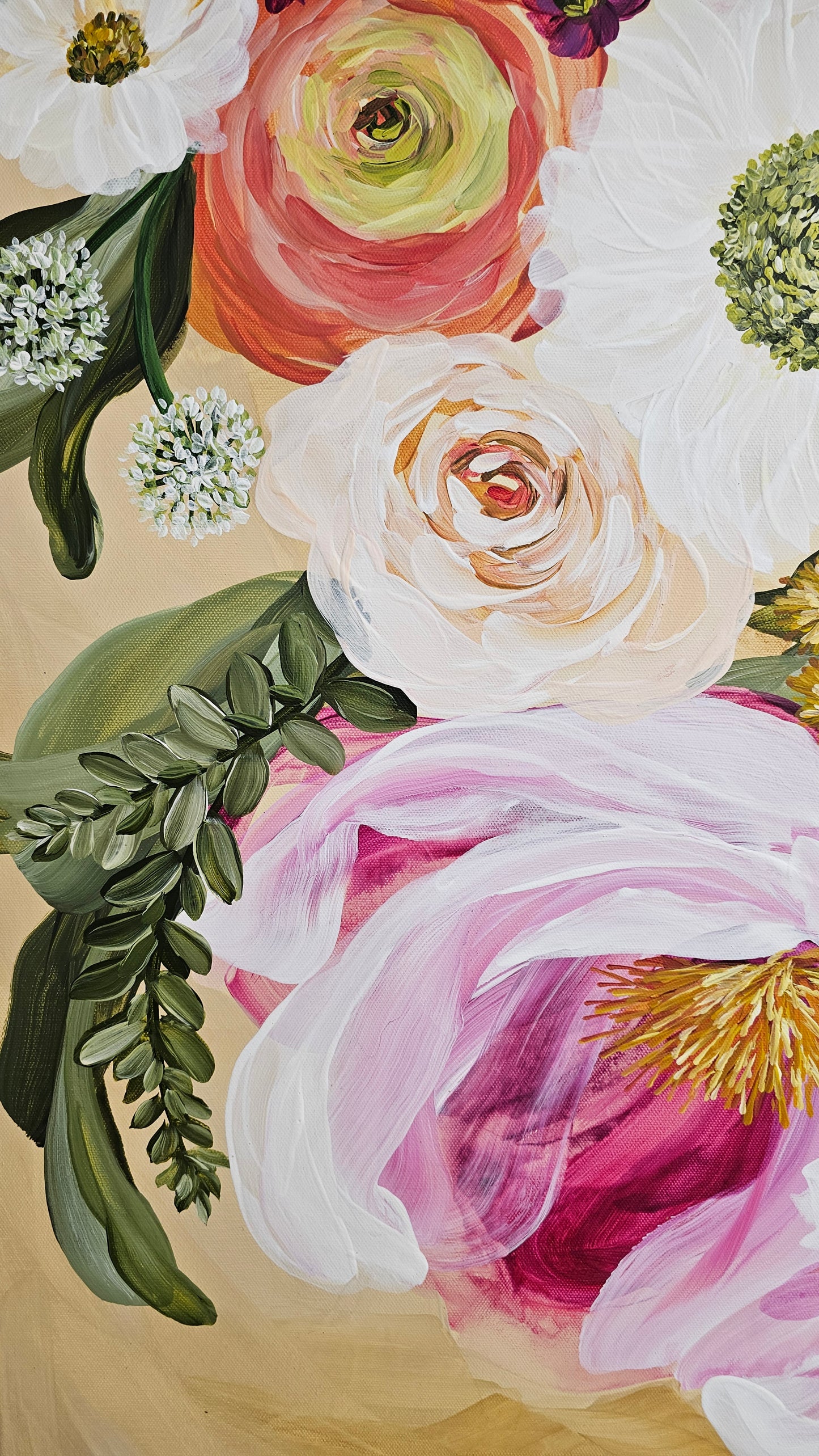 Gather bouquet_ Original Floral Painting – Zoe White Art