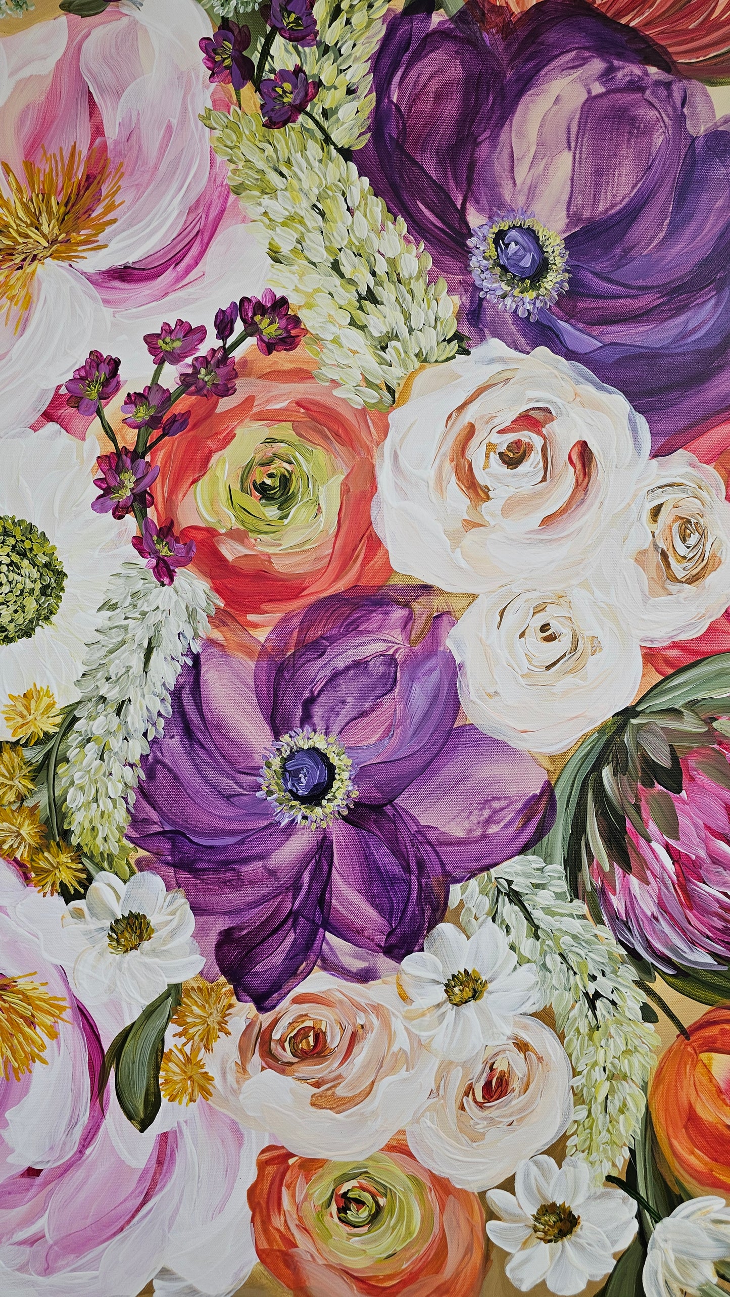 Gather bouquet_ Original Floral Painting – Zoe White Art