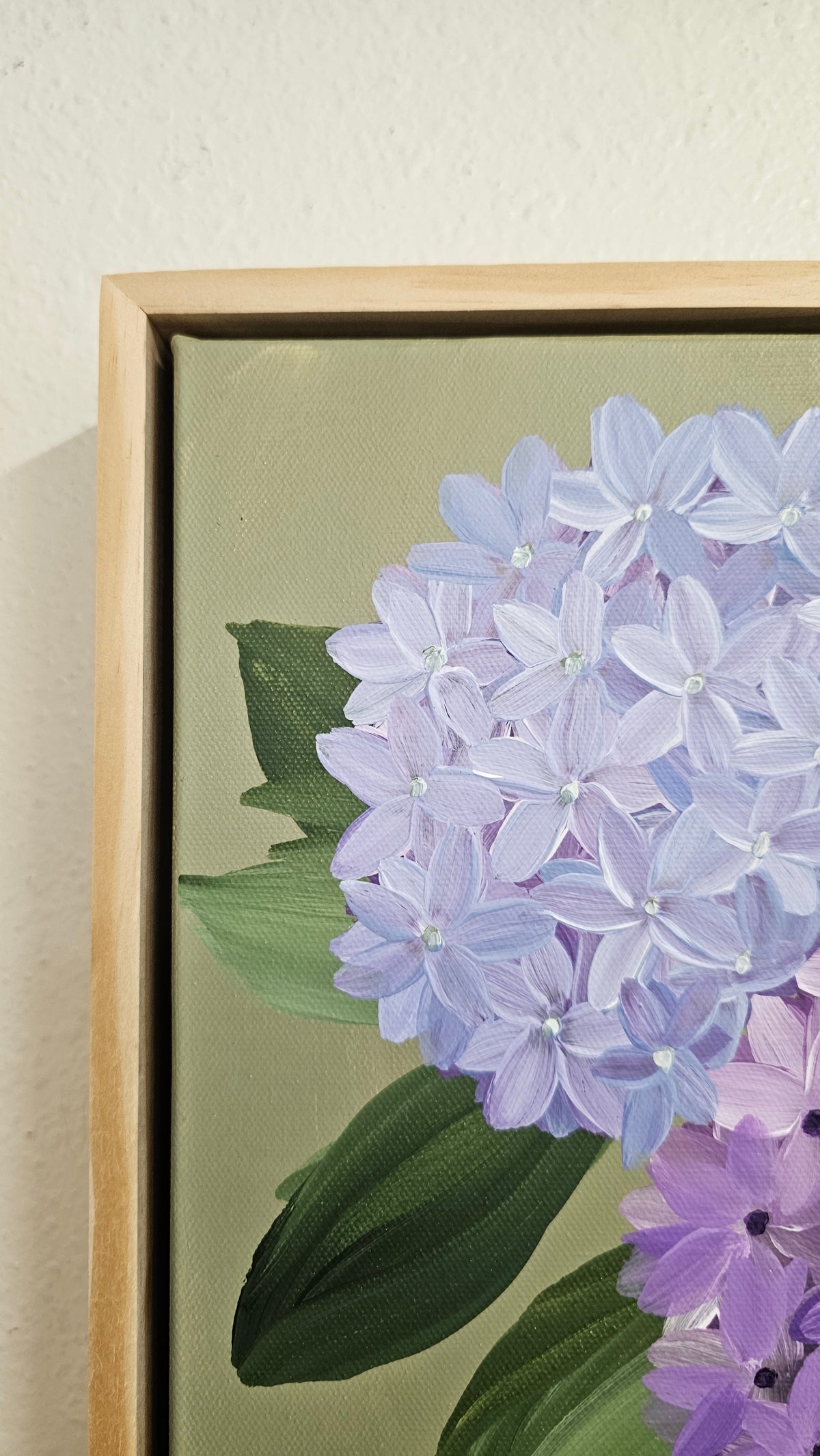 "Heritage" 2 _ 12x12 hydrangeas Flower Painting by Zoe White _ Acrylic on canvas