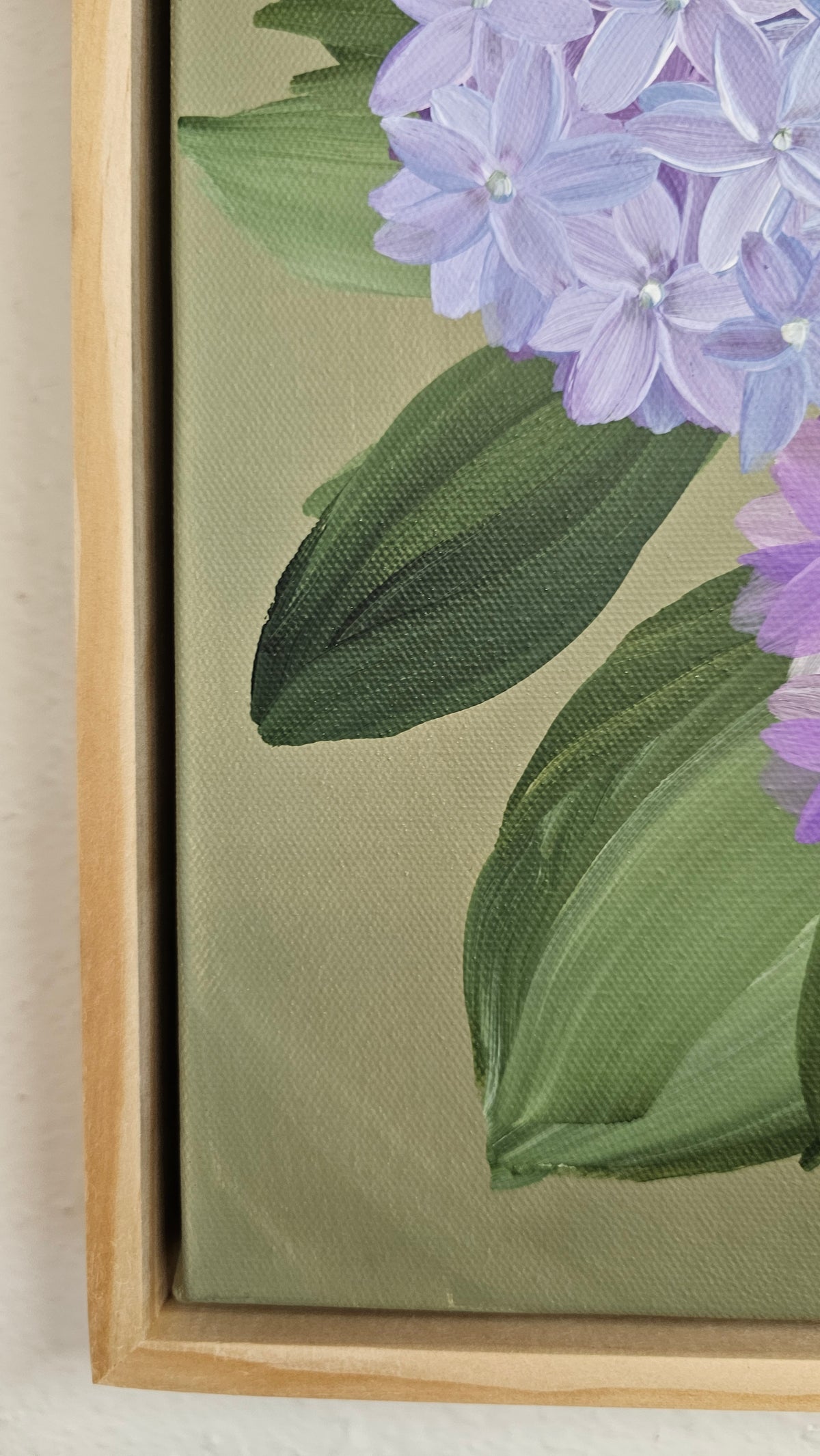 "Heritage" 2 _ 12x12 hydrangeas Flower Painting by Zoe White _ Acrylic on canvas