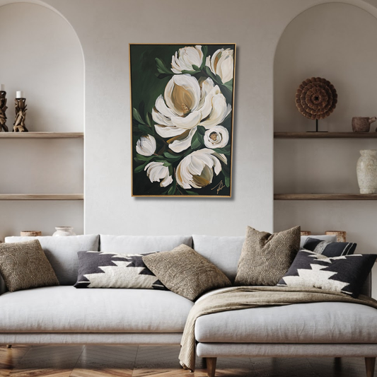 "Bold"  _Magnolia Flower Painting by Zoe White _ Acrylic on canvas