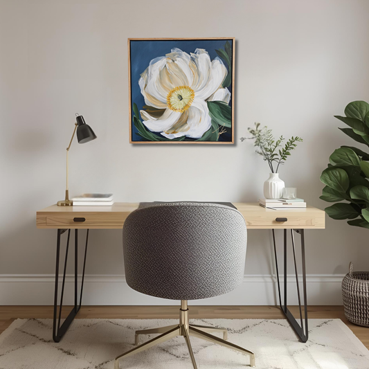 "Journey" #2 Poppy Flower Painting by Zoe White _ Acrylic on canvas