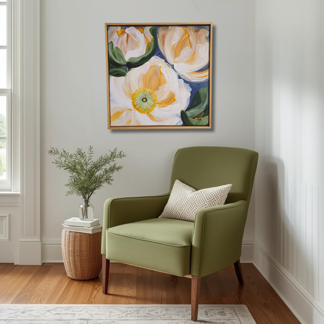 "Dreams"#4 Poppy Flower Painting by Zoe White _ Acrylic on canvas