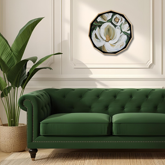 "Beautiful" Magnolia Flower Painting by Zoe White _ Acrylic on canvas