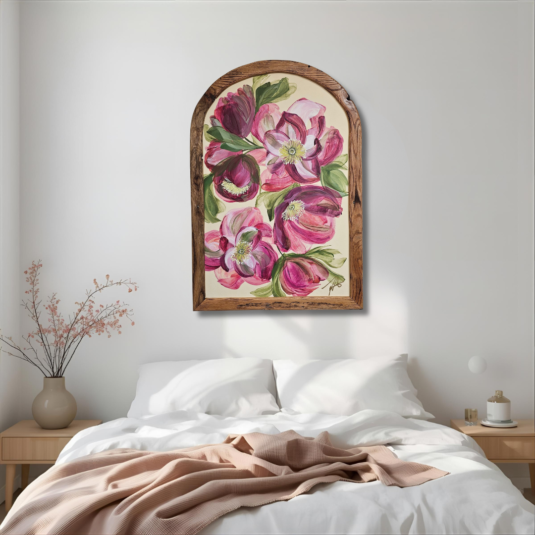 "New Season" _  Helleborus Arch Flower Painting by Zoe White