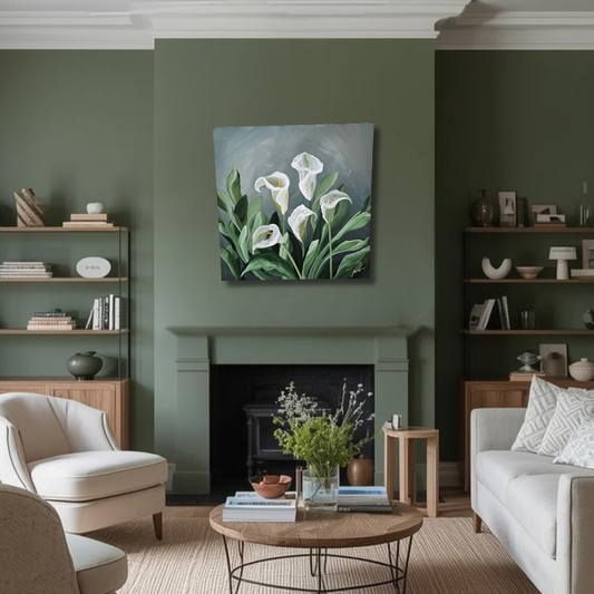 Elegant _ Calla Lily Flower Painting by Zoe White _ Acrylic on canvas