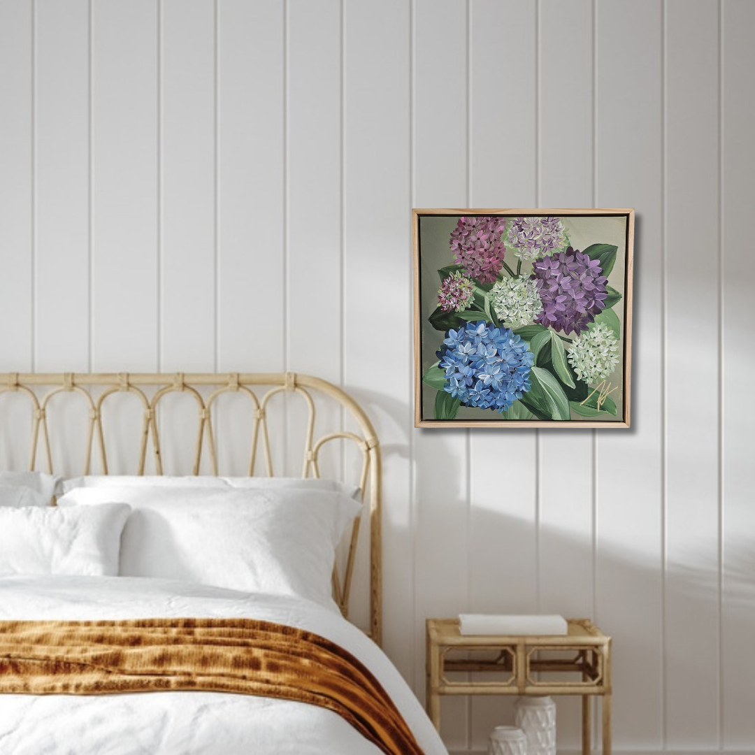 "Legacy" #2 _ Hydrangeas Flower Painting by Zoe White _ Acrylic on canvas