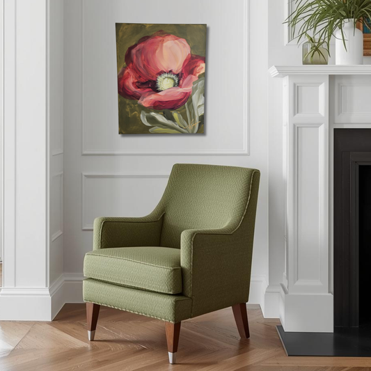 SALE 50% - "Lovely" Poppy Flower Painting by Zoe White _ Acrylic on canvas