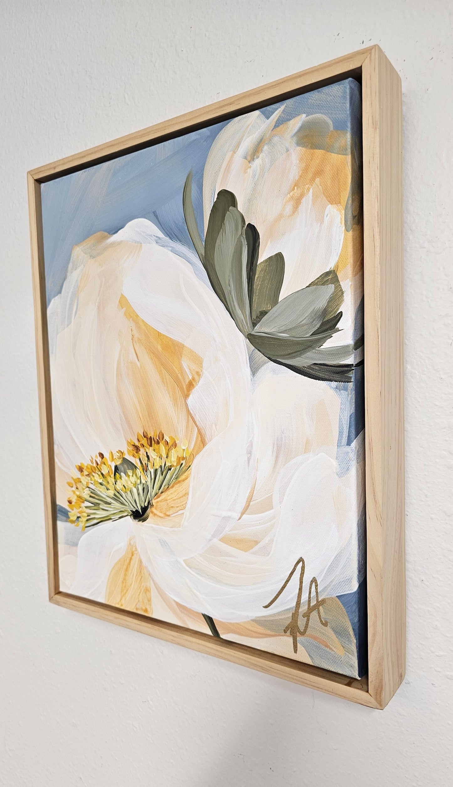 "Keep Dreaming" Poppy Flower Painting by Zoe White _ Acrylic on canvas