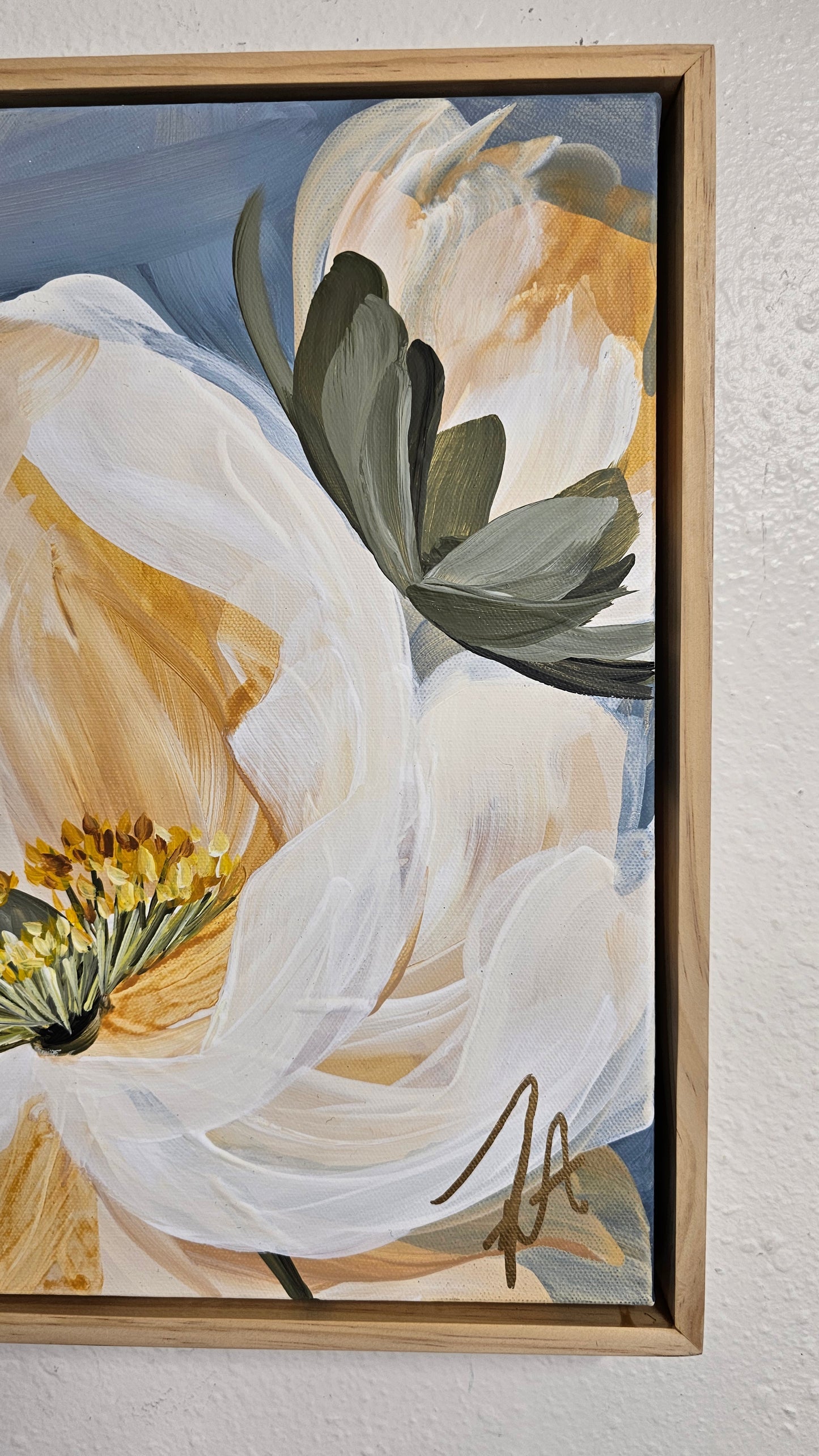 "Keep Dreaming" Poppy Flower Painting by Zoe White _ Acrylic on canvas