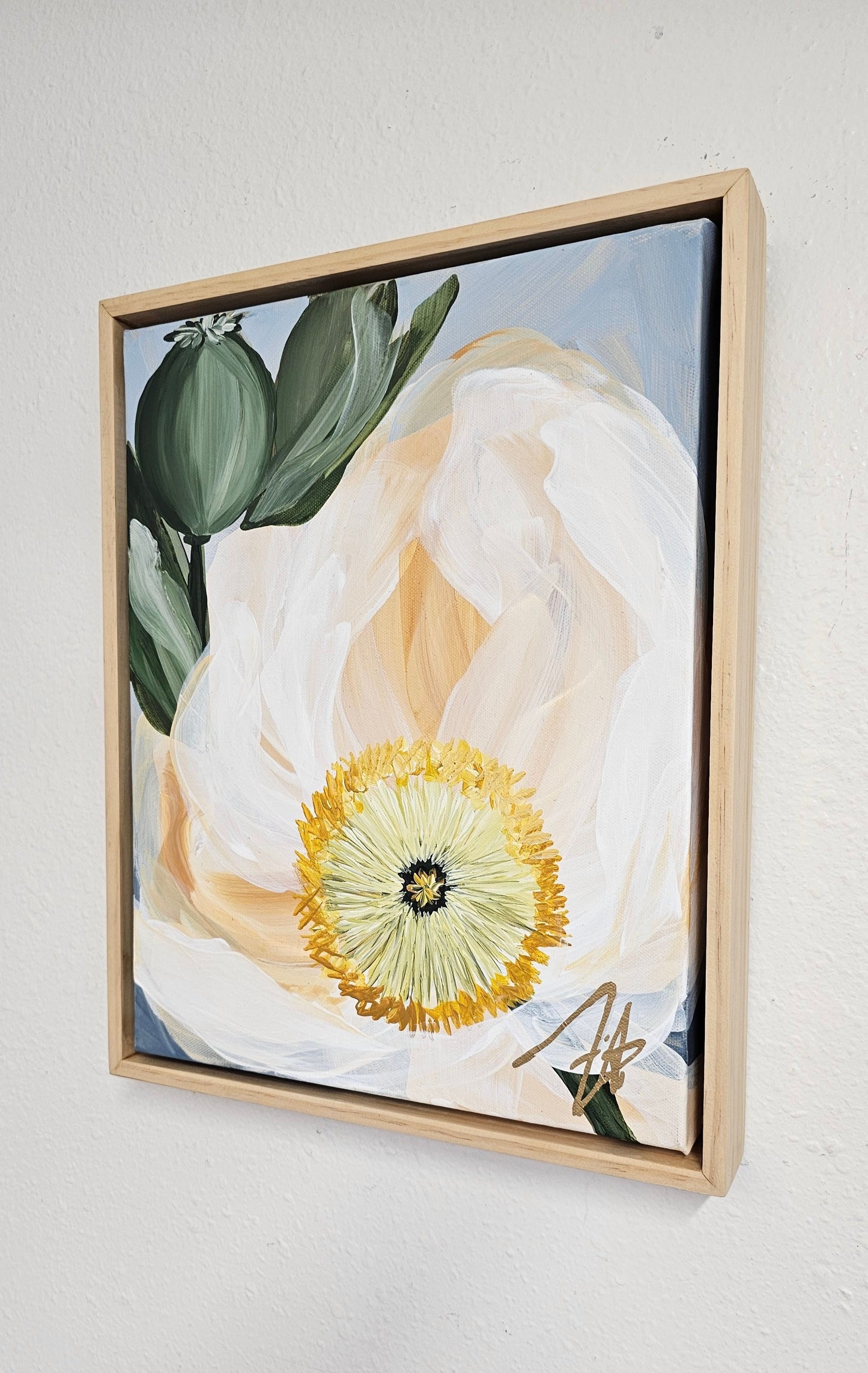 "Keep Dreaming" 1 Poppy Flower Painting by Zoe White _ Acrylic on canvas