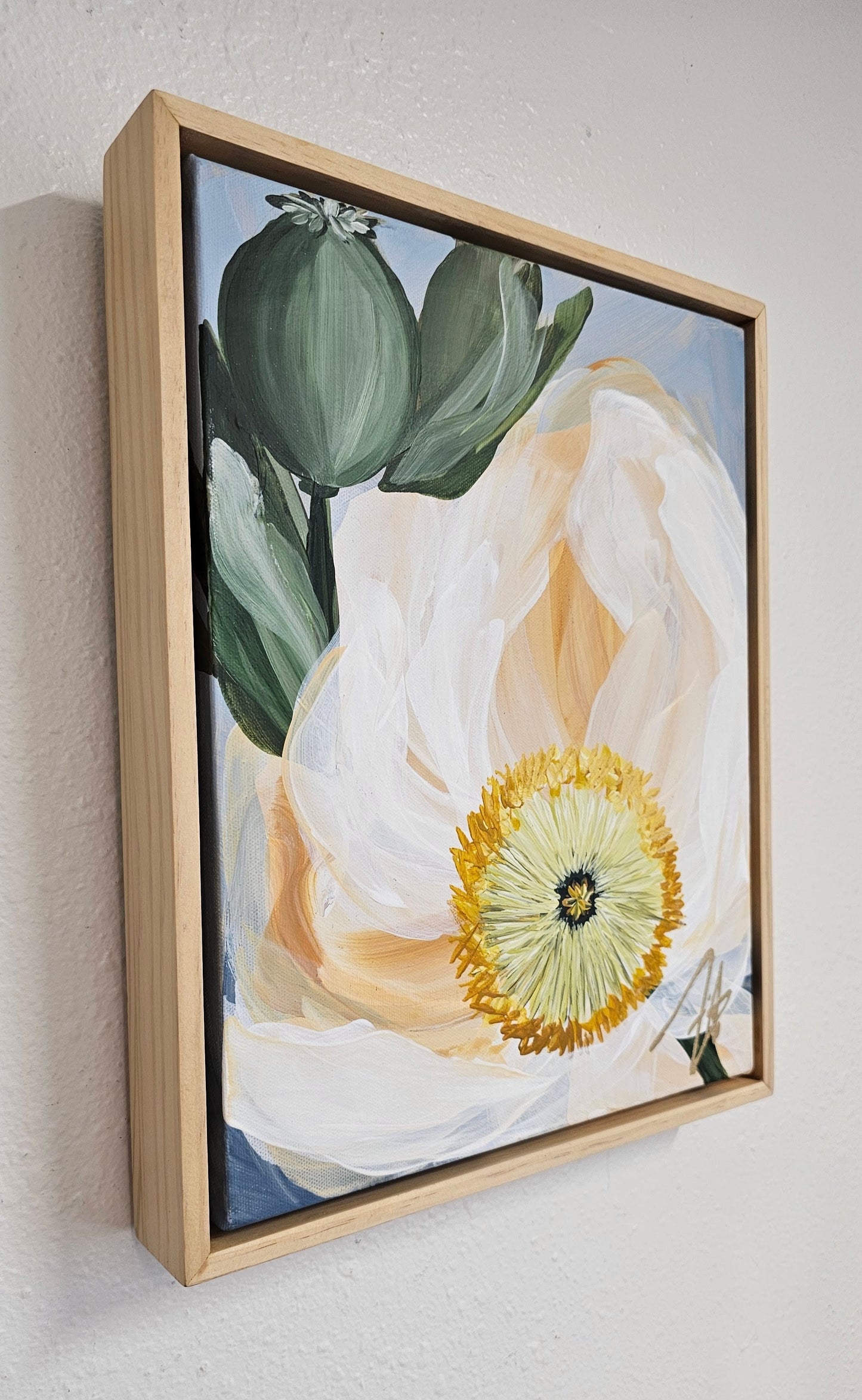 "Keep Dreaming" 1 Poppy Flower Painting by Zoe White _ Acrylic on canvas