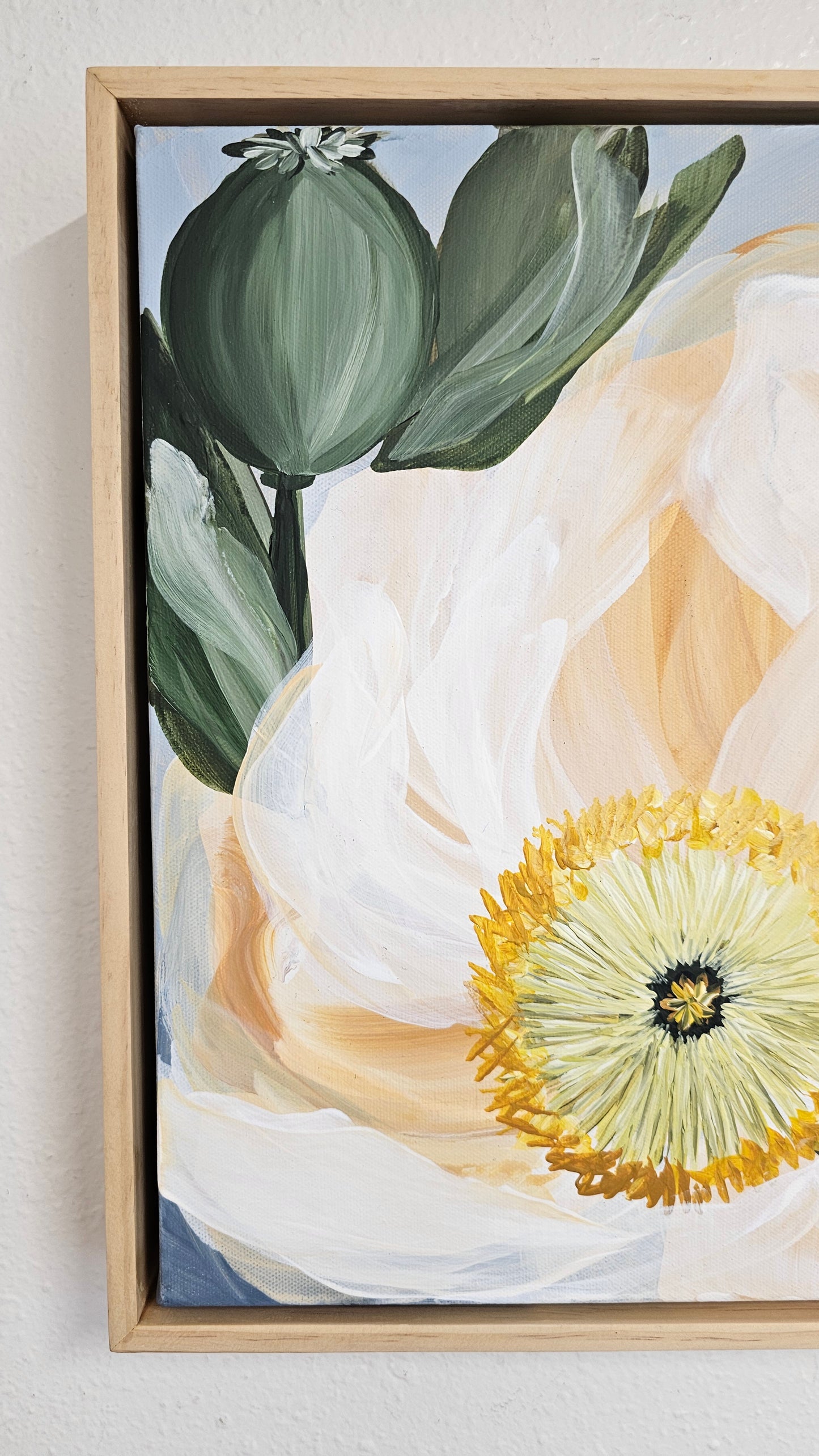 "Keep Dreaming" 1 Poppy Flower Painting by Zoe White _ Acrylic on canvas