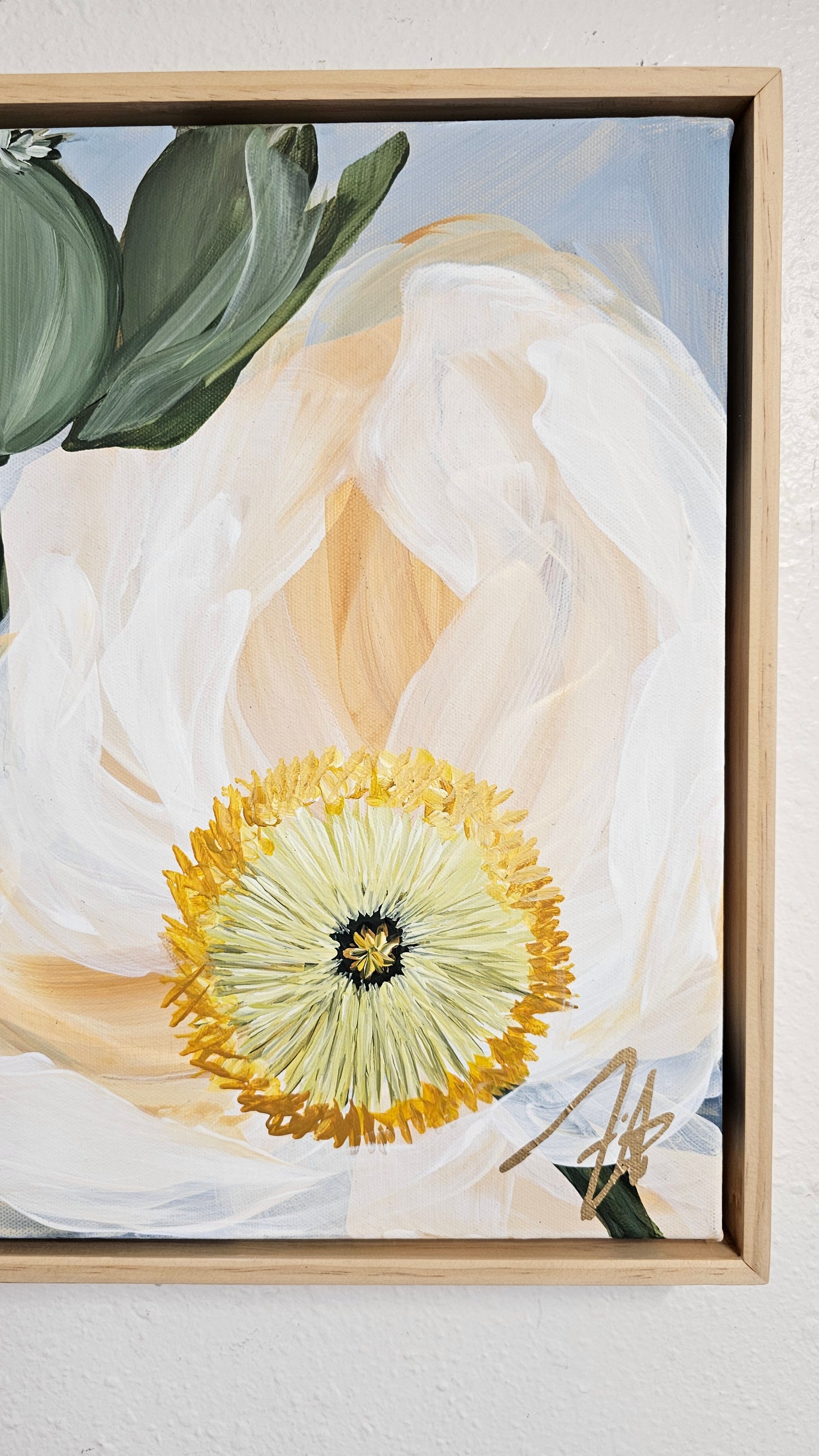 "Keep Dreaming" 1 Poppy Flower Painting by Zoe White _ Acrylic on canvas