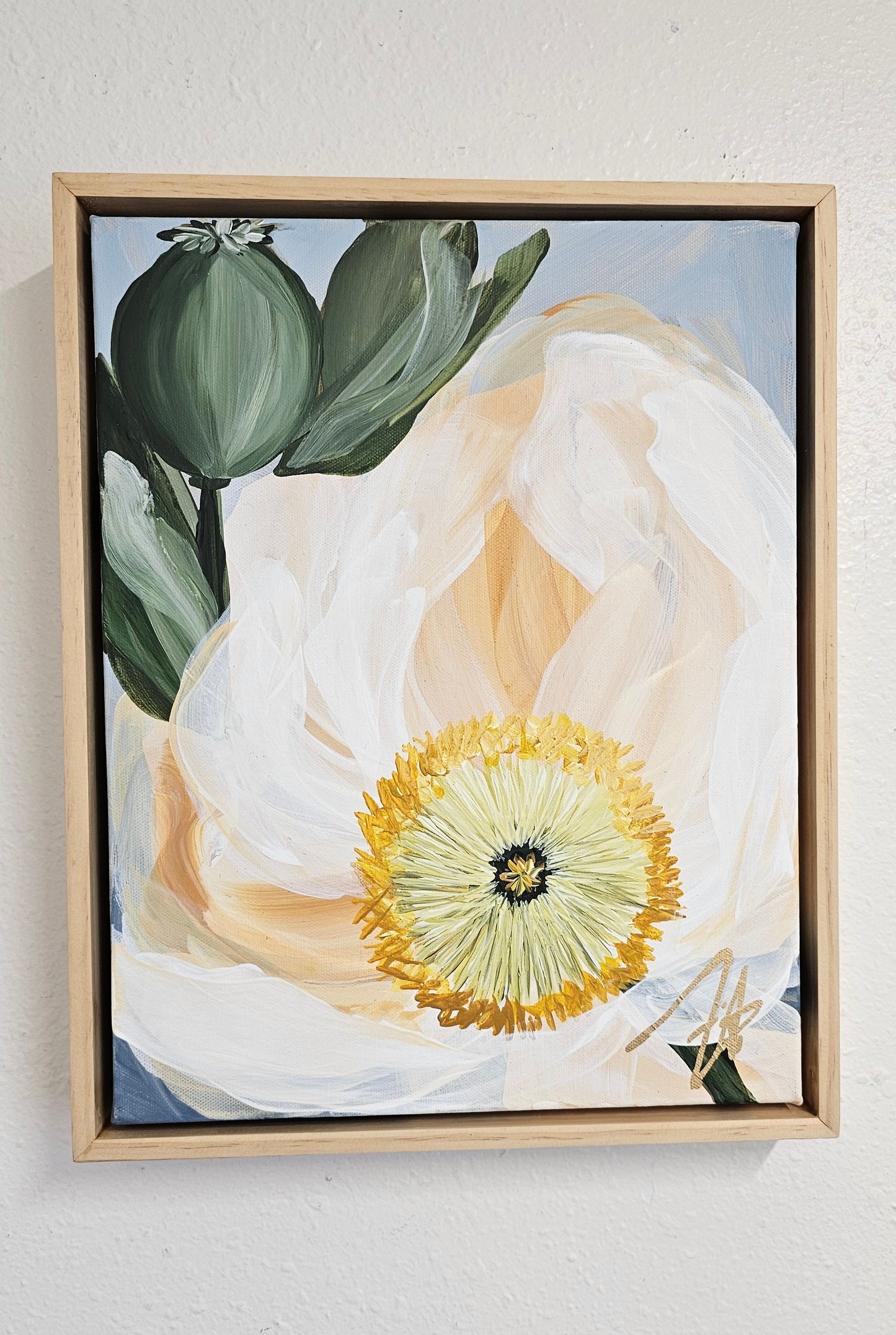 "Keep Dreaming" 1 Poppy Flower Painting by Zoe White _ Acrylic on canvas