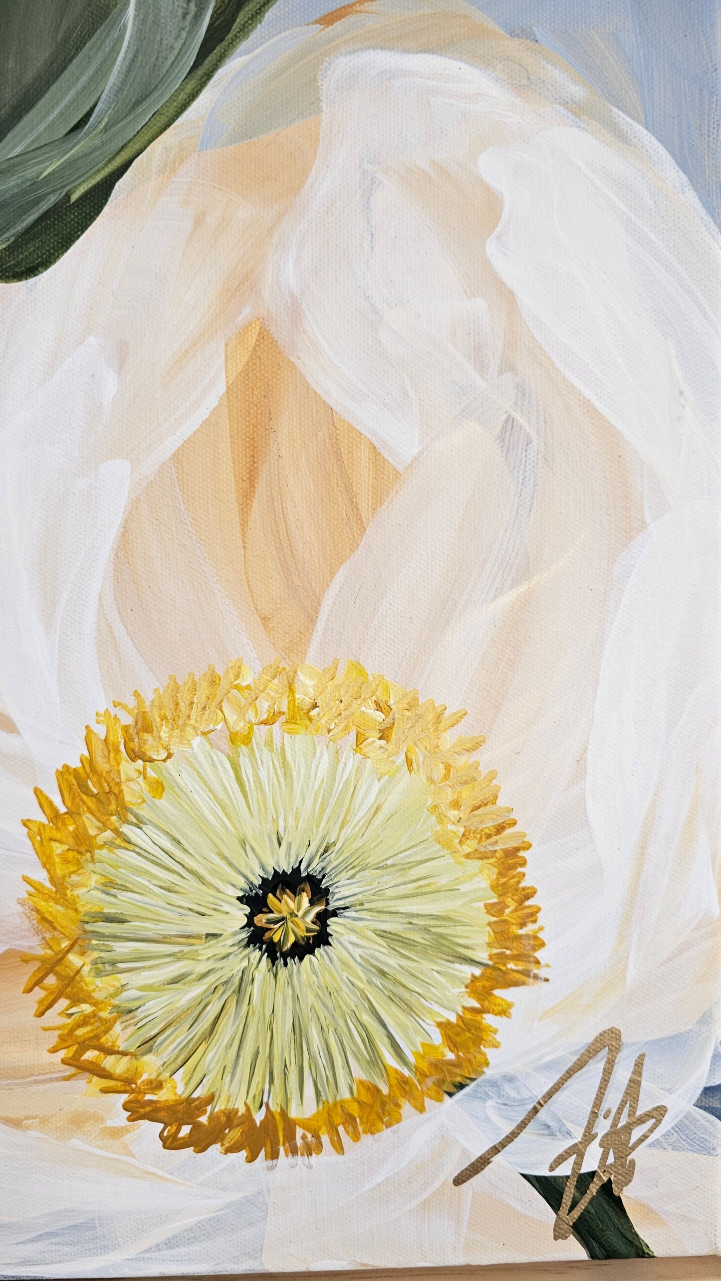 "Keep Dreaming" 1 Poppy Flower Painting by Zoe White _ Acrylic on canvas