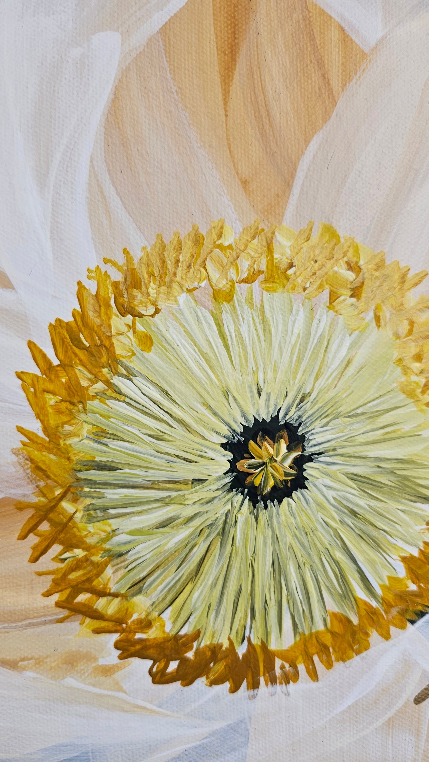 "Keep Dreaming" 1 Poppy Flower Painting by Zoe White _ Acrylic on canvas