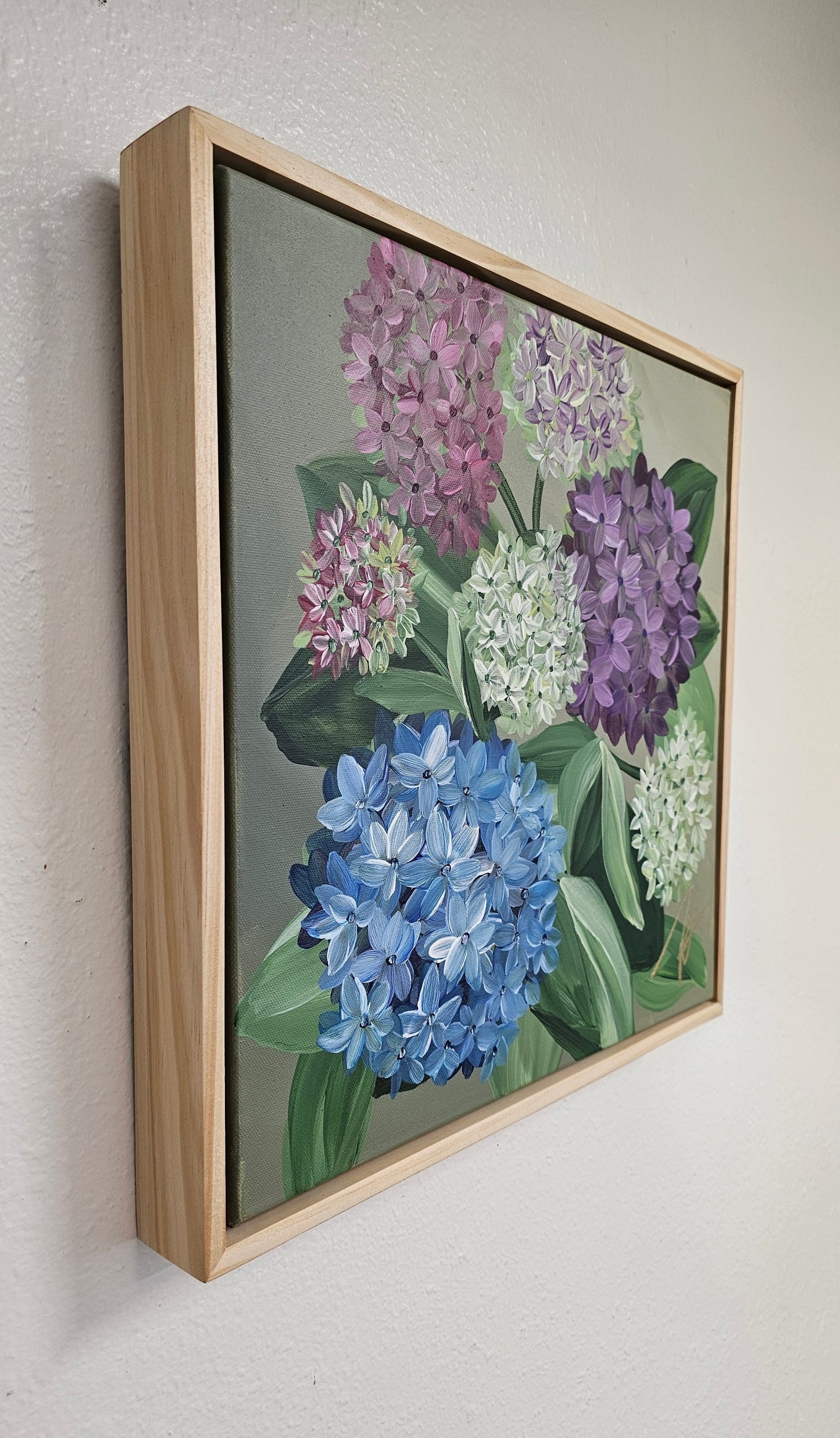 "Legacy" #2 _ Hydrangeas Flower Painting by Zoe White _ Acrylic on canvas