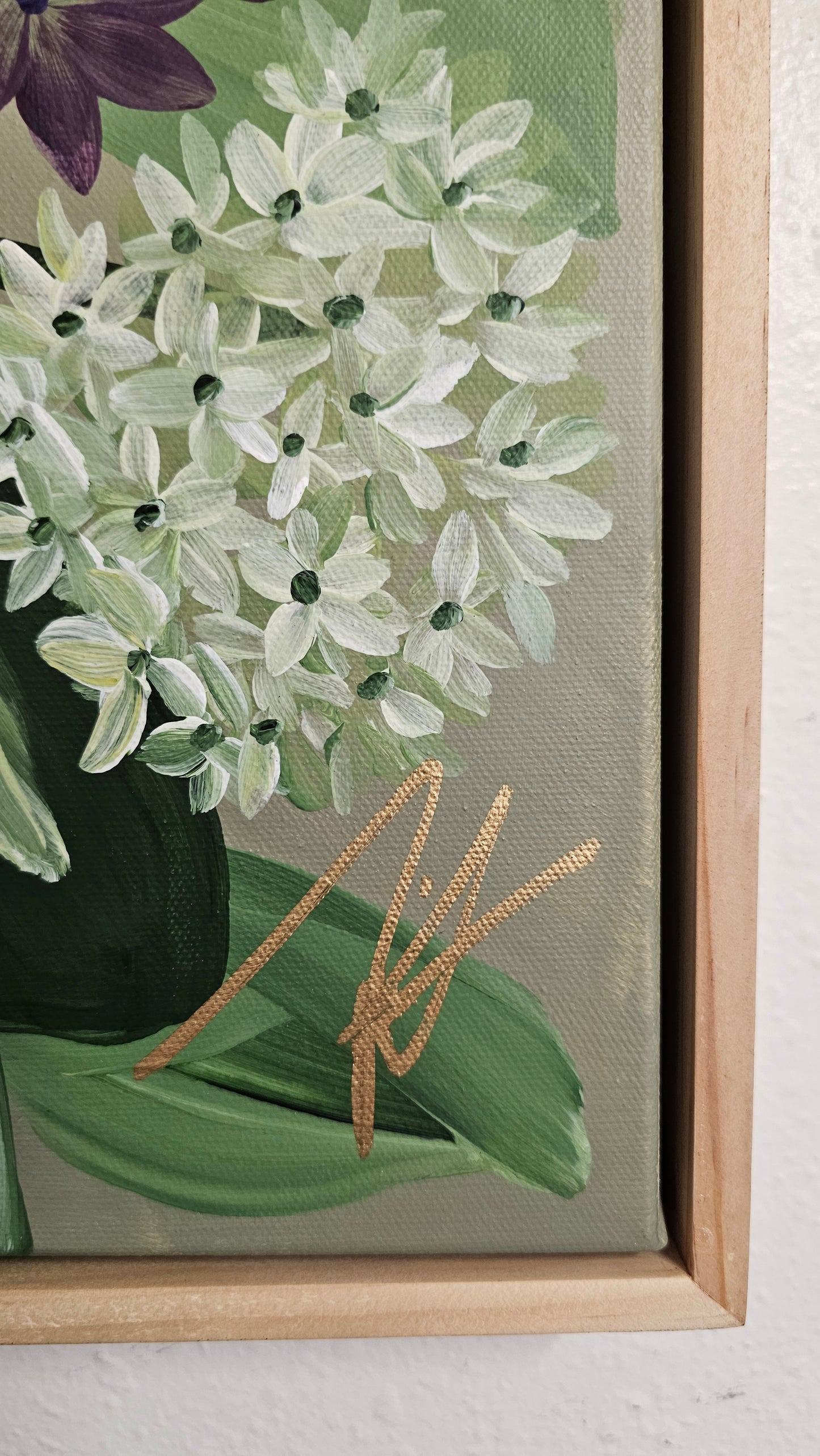 "Legacy" #2 _ Hydrangeas Flower Painting by Zoe White _ Acrylic on canvas