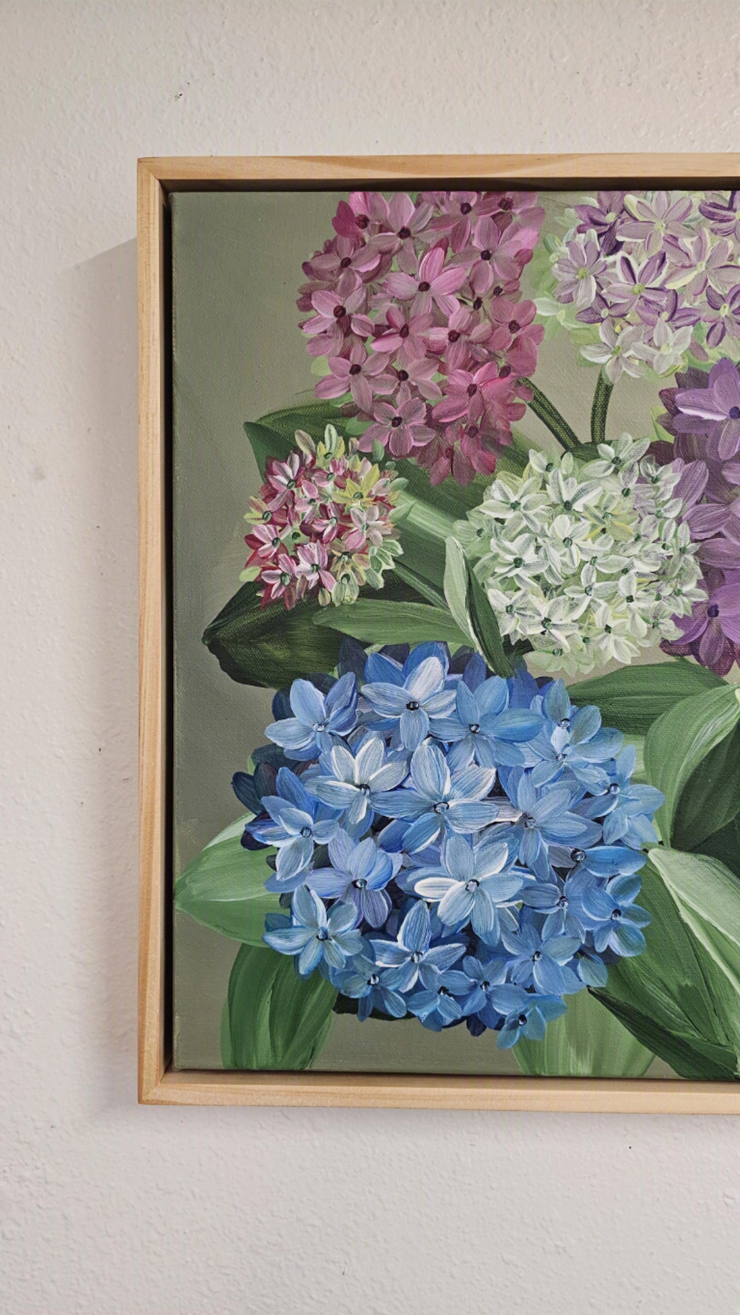 "Legacy" #2 _ Hydrangeas Flower Painting by Zoe White _ Acrylic on canvas