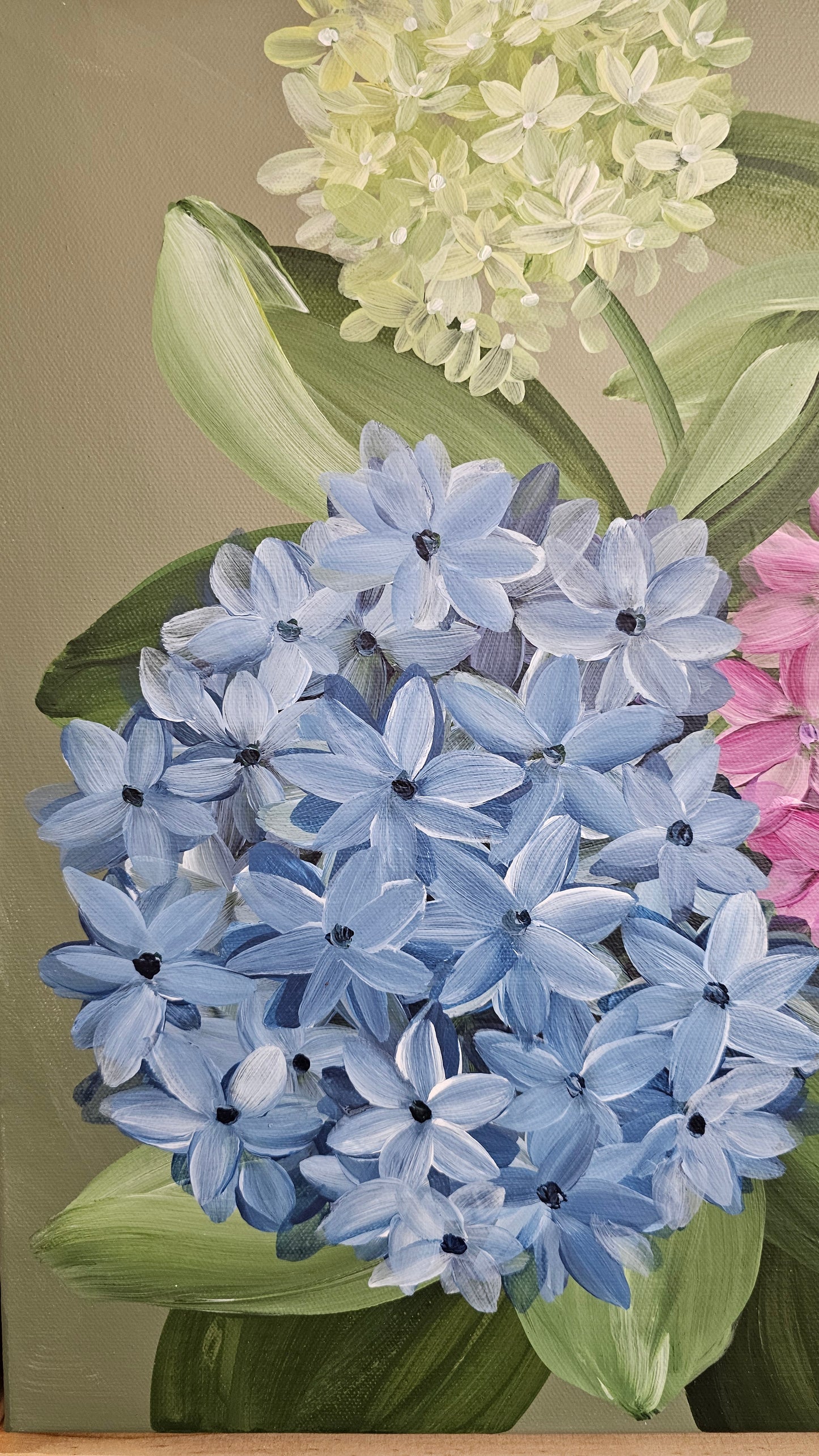 "Legacy" #2 _ Hydrangeas Flower Painting by Zoe White _ Acrylic on canvas