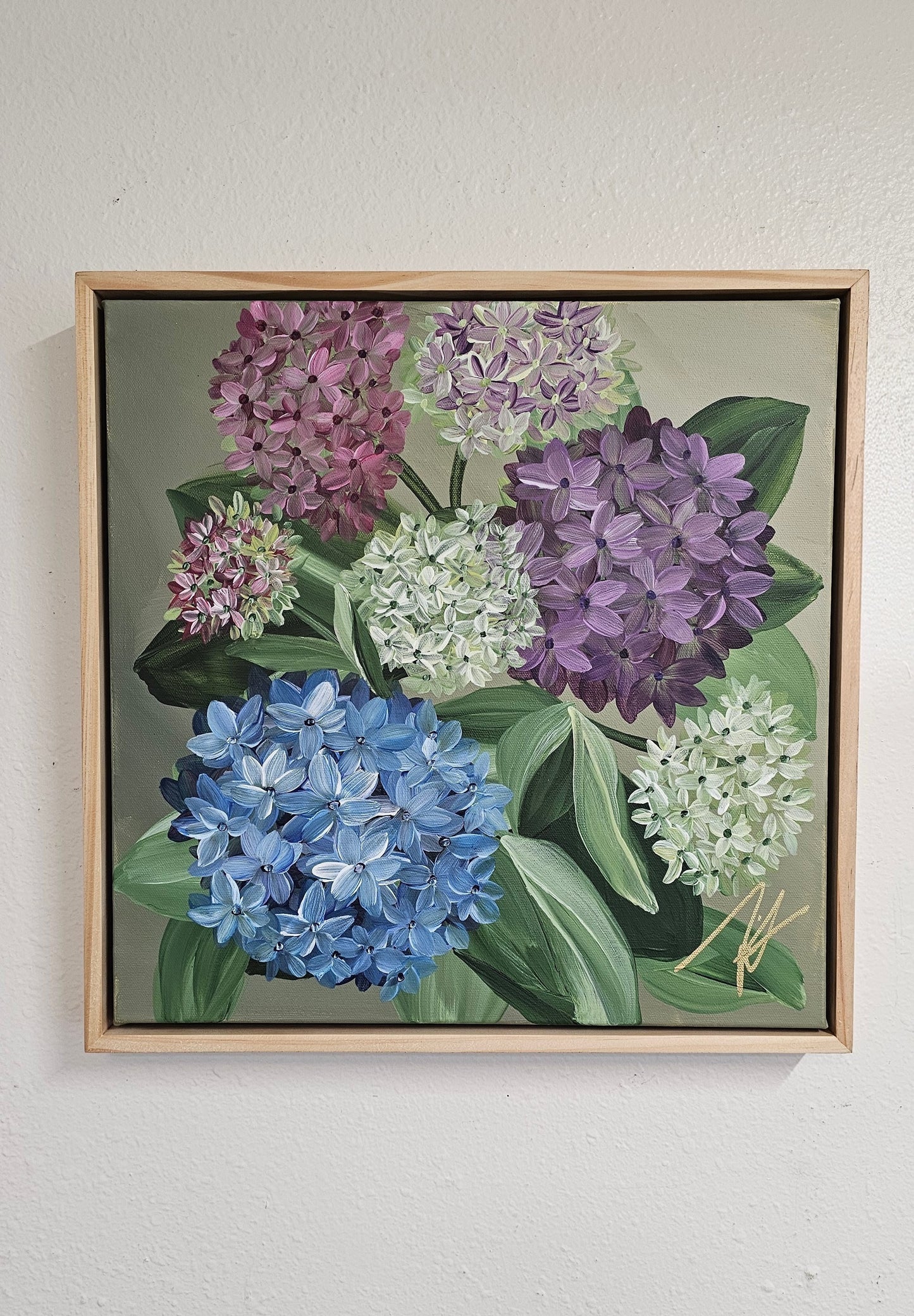 "Legacy" #2 _ Hydrangeas Flower Painting by Zoe White _ Acrylic on canvas