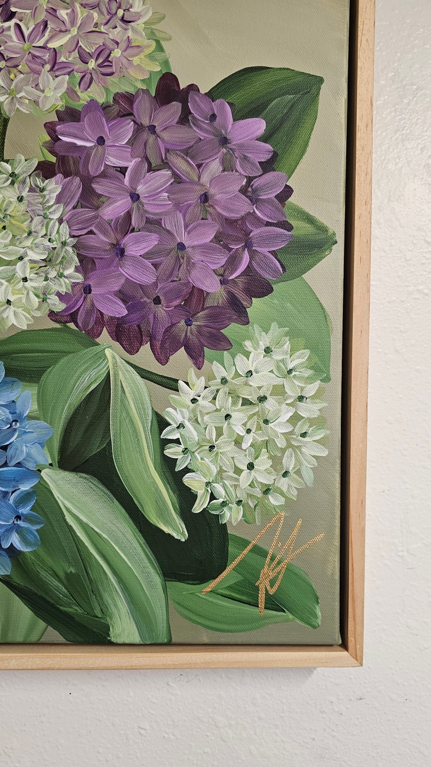 "Legacy" #2 _ Hydrangeas Flower Painting by Zoe White _ Acrylic on canvas