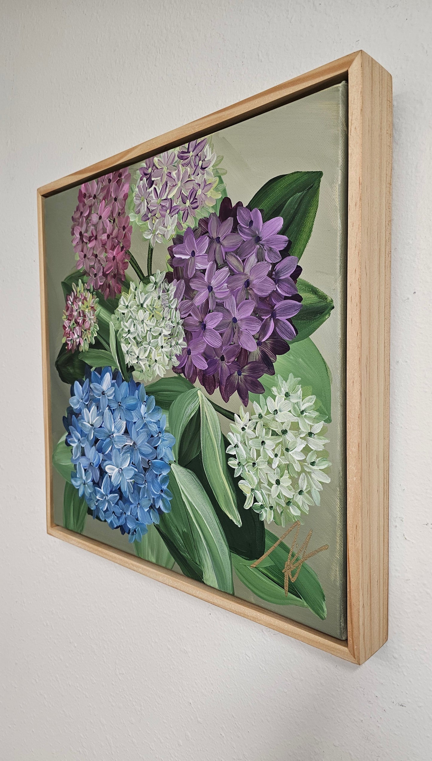 "Legacy" #2 _ Hydrangeas Flower Painting by Zoe White _ Acrylic on canvas
