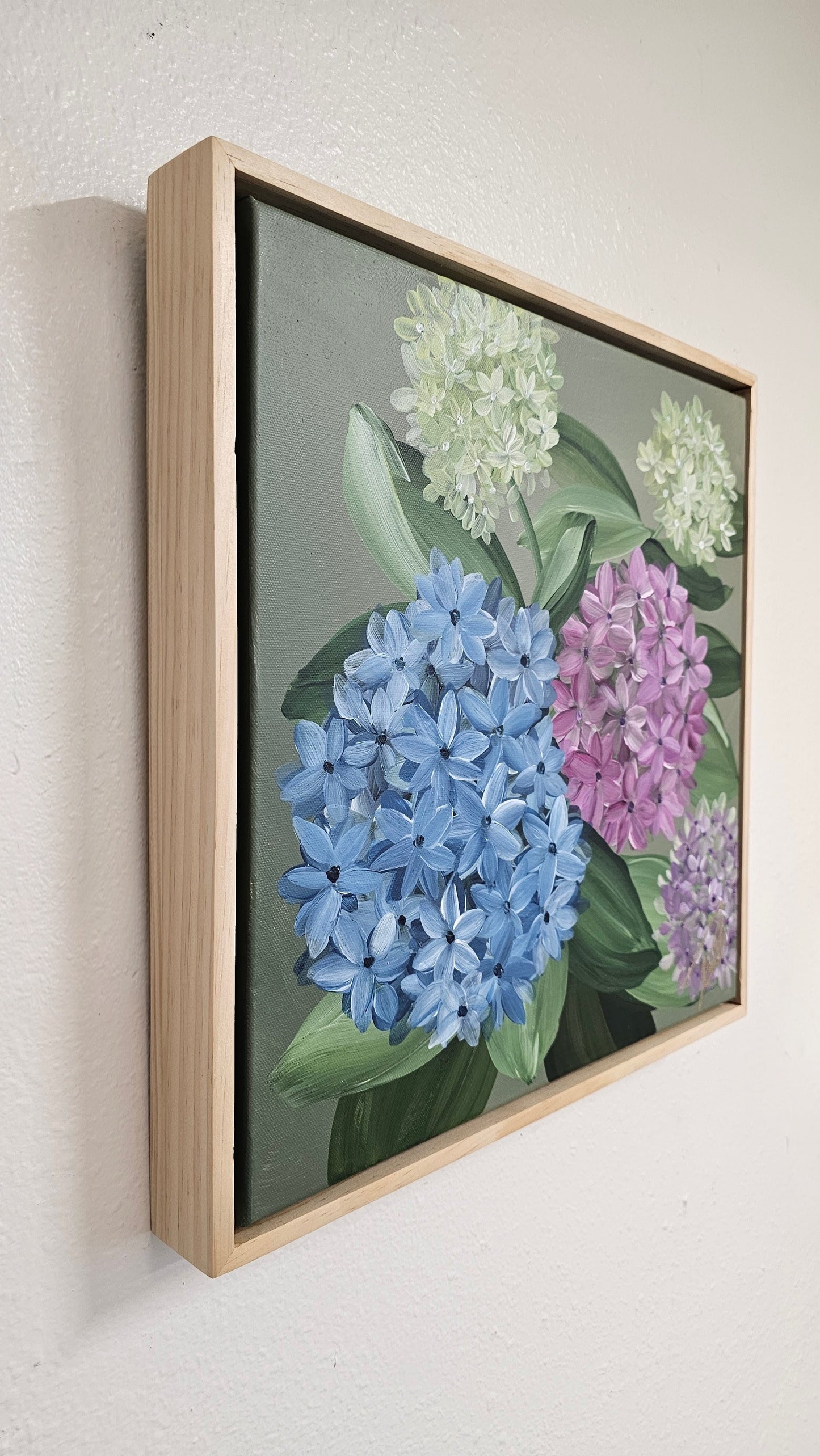 "Legacy" #1_ Hydrangeas Flower Painting by Zoe White _ Acrylic on canvas