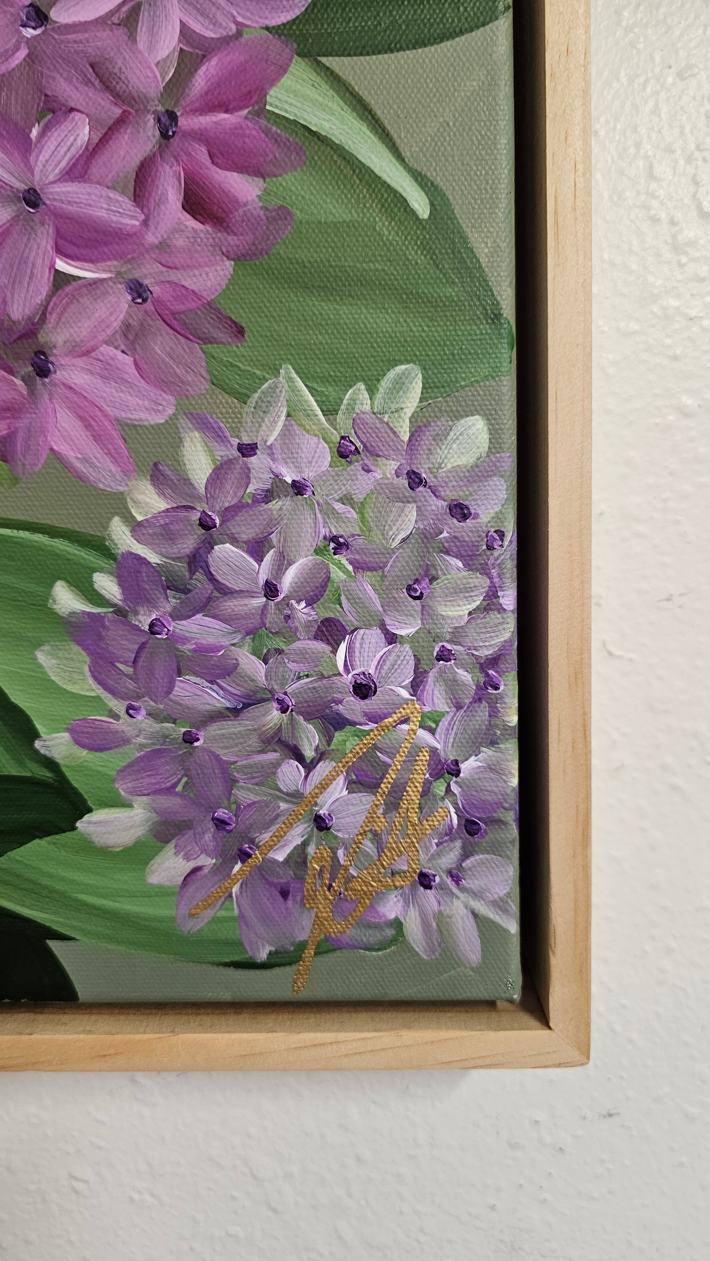 "Legacy" #1_ Hydrangeas Flower Painting by Zoe White _ Acrylic on canvas