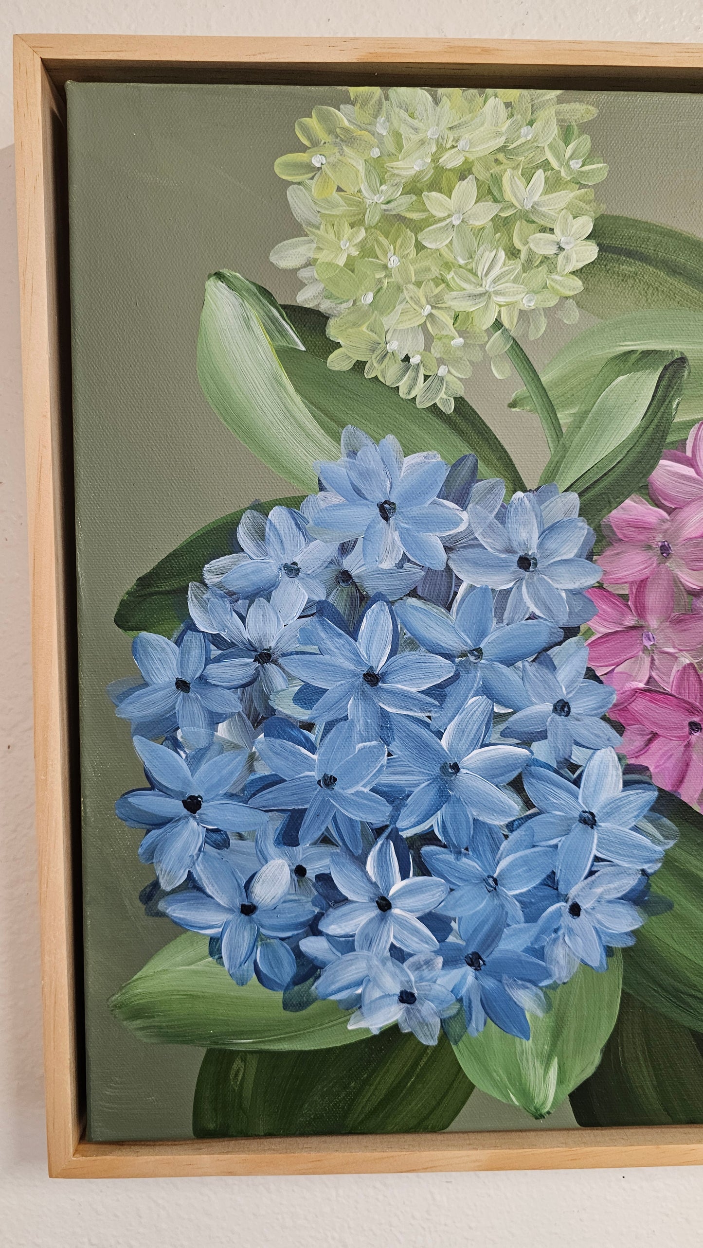 "Legacy" #1_ Hydrangeas Flower Painting by Zoe White _ Acrylic on canvas