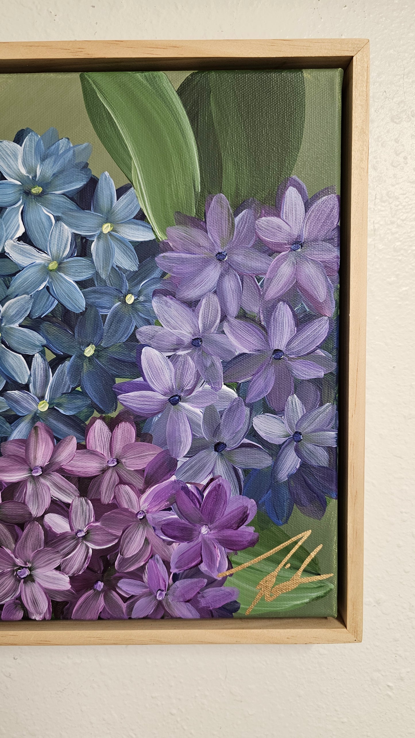 "Legacy" 5_ 12x12 hydrangeas Flower Painting by Zoe White _ Acrylic on canvas