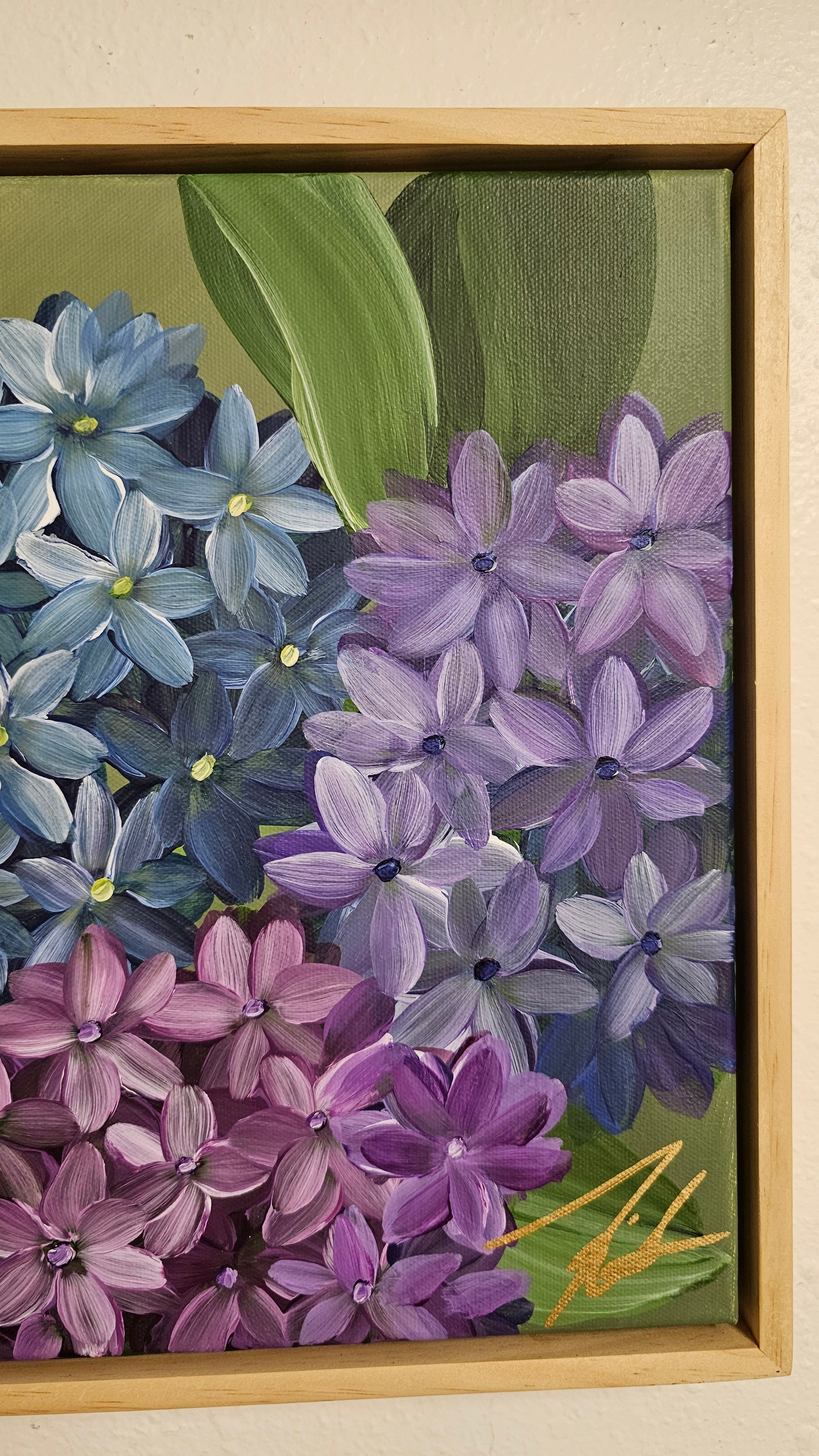 "Legacy" 5_ 12x12 hydrangeas Flower Painting by Zoe White _ Acrylic on canvas